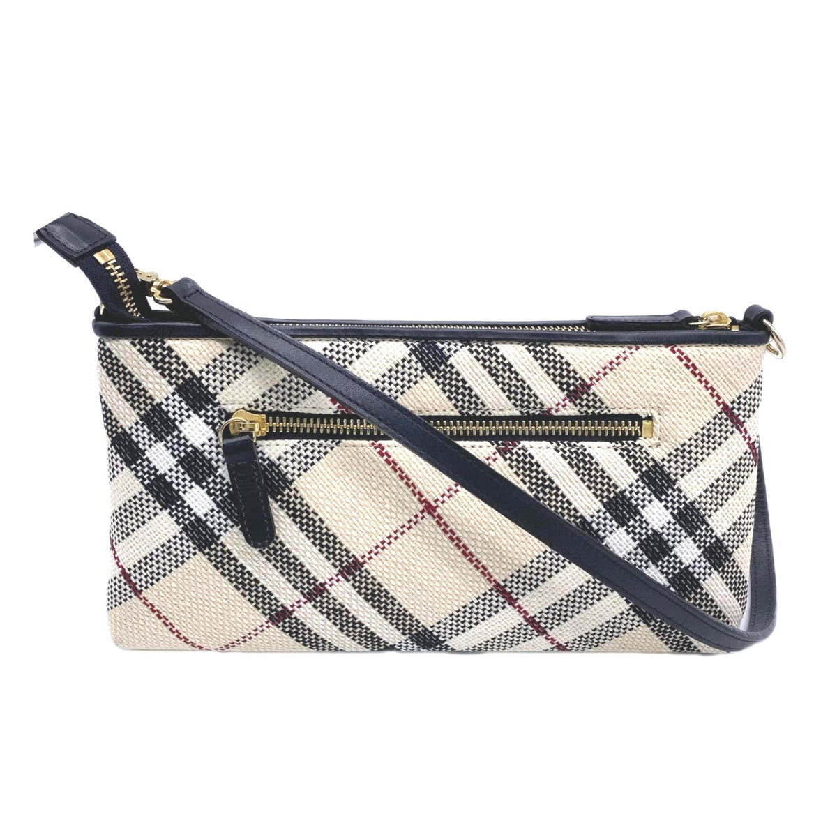 Burberry Beige White Handbag (Pre-Owned)