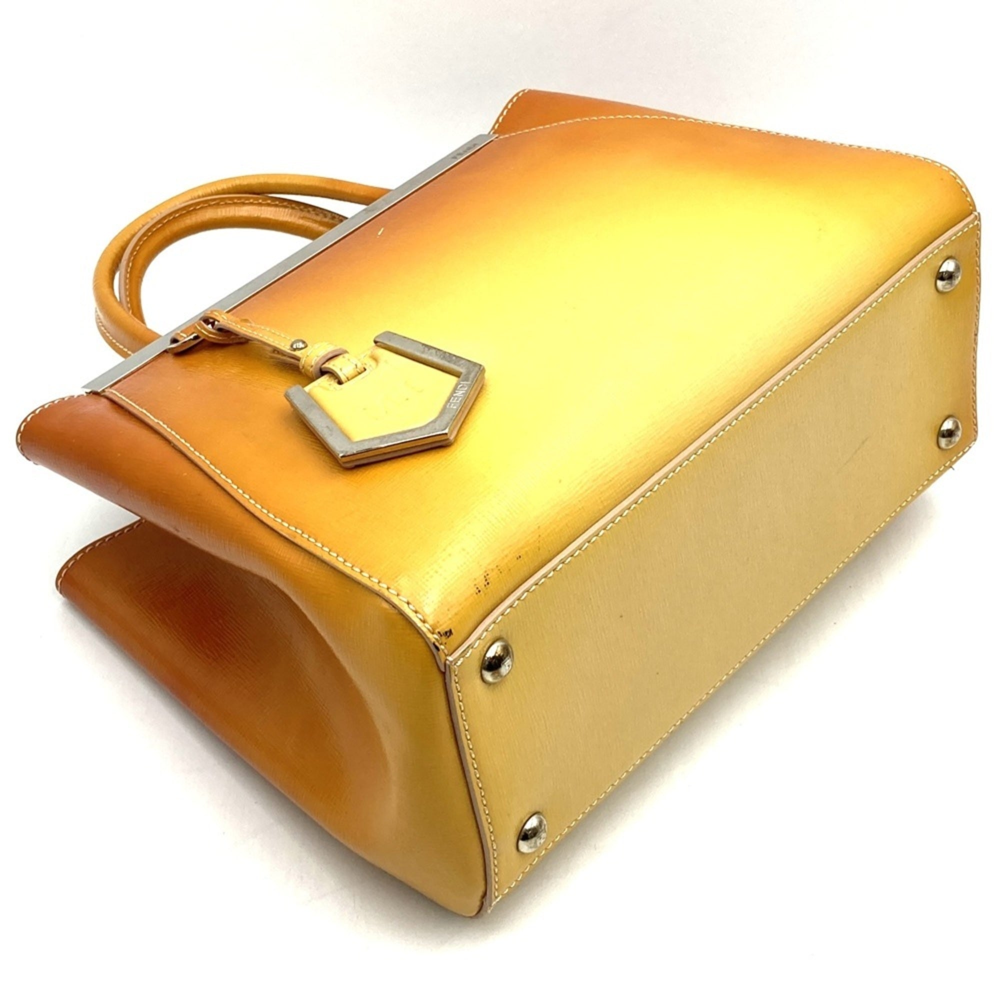 Fendi Yellow Pvc Leather Handbag Shoulder Bag (Pre-Owned)
