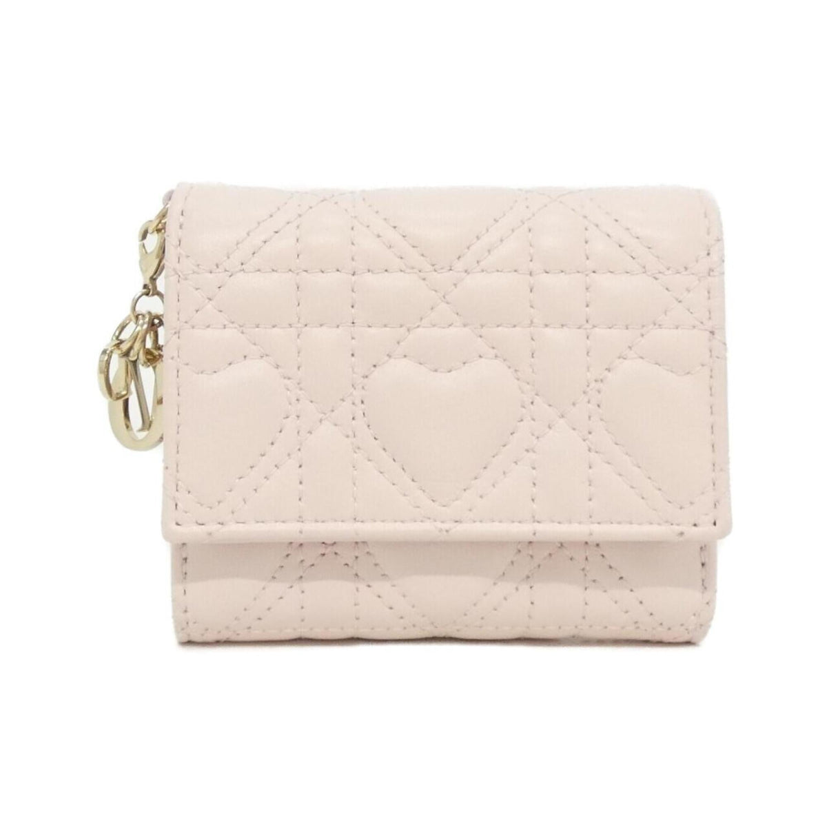 Christian Dior Pale Pink Leather Wallet (Bi-Fold) (Pre-Owned)
