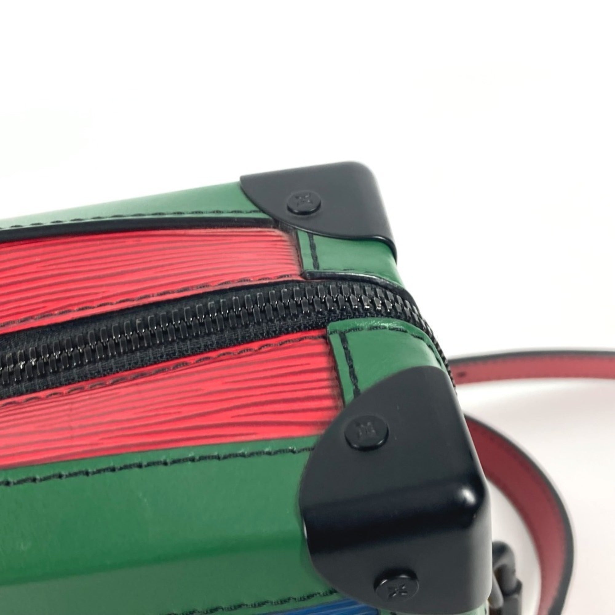 Louis Vuitton Black Blue Green Red Color Tricolor Yellow Epi Leather Pochette Shoulder Bag (Pre-Owned)