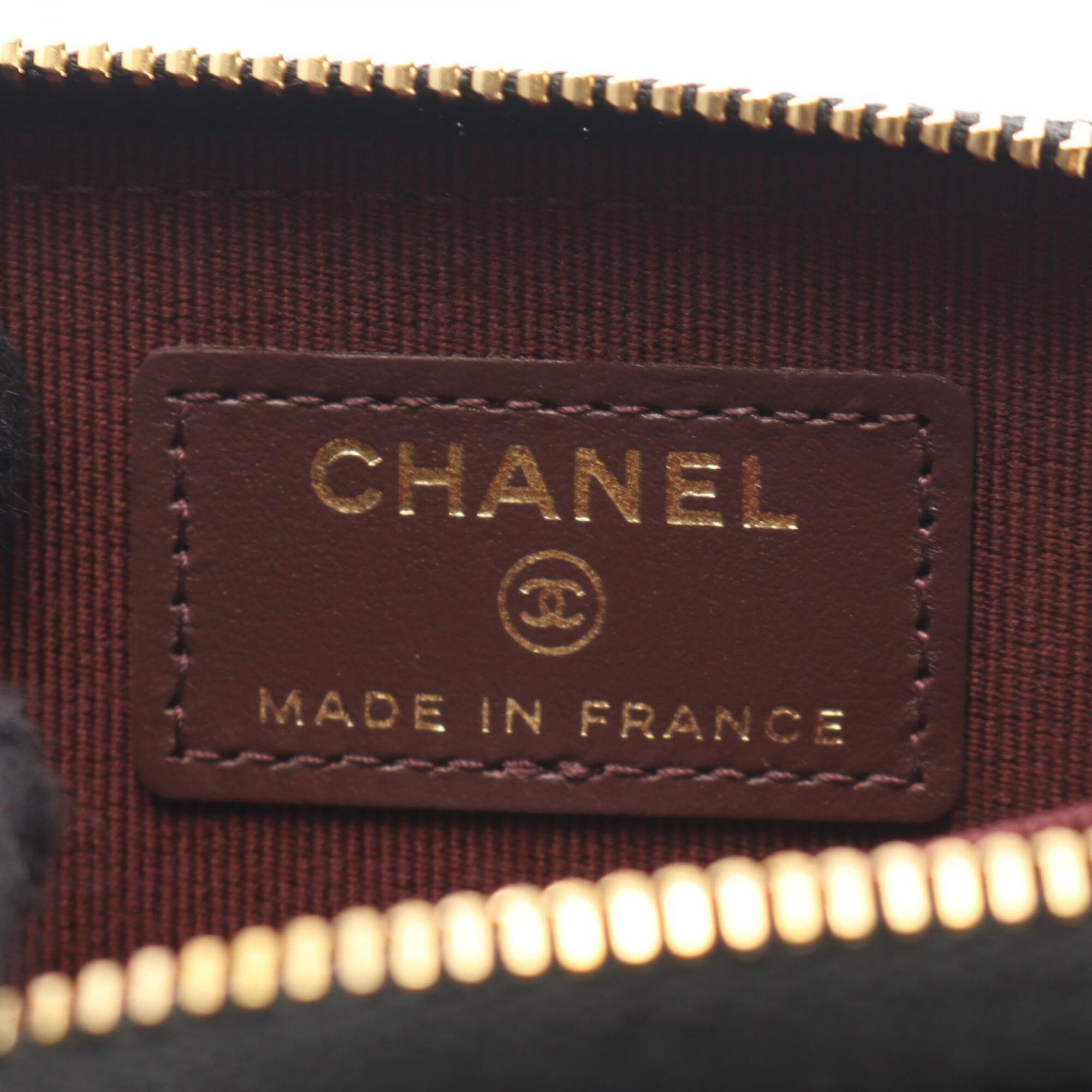 Chanel Black Grained Calfskin Coin Purse/Coin Case (Pre-Owned)