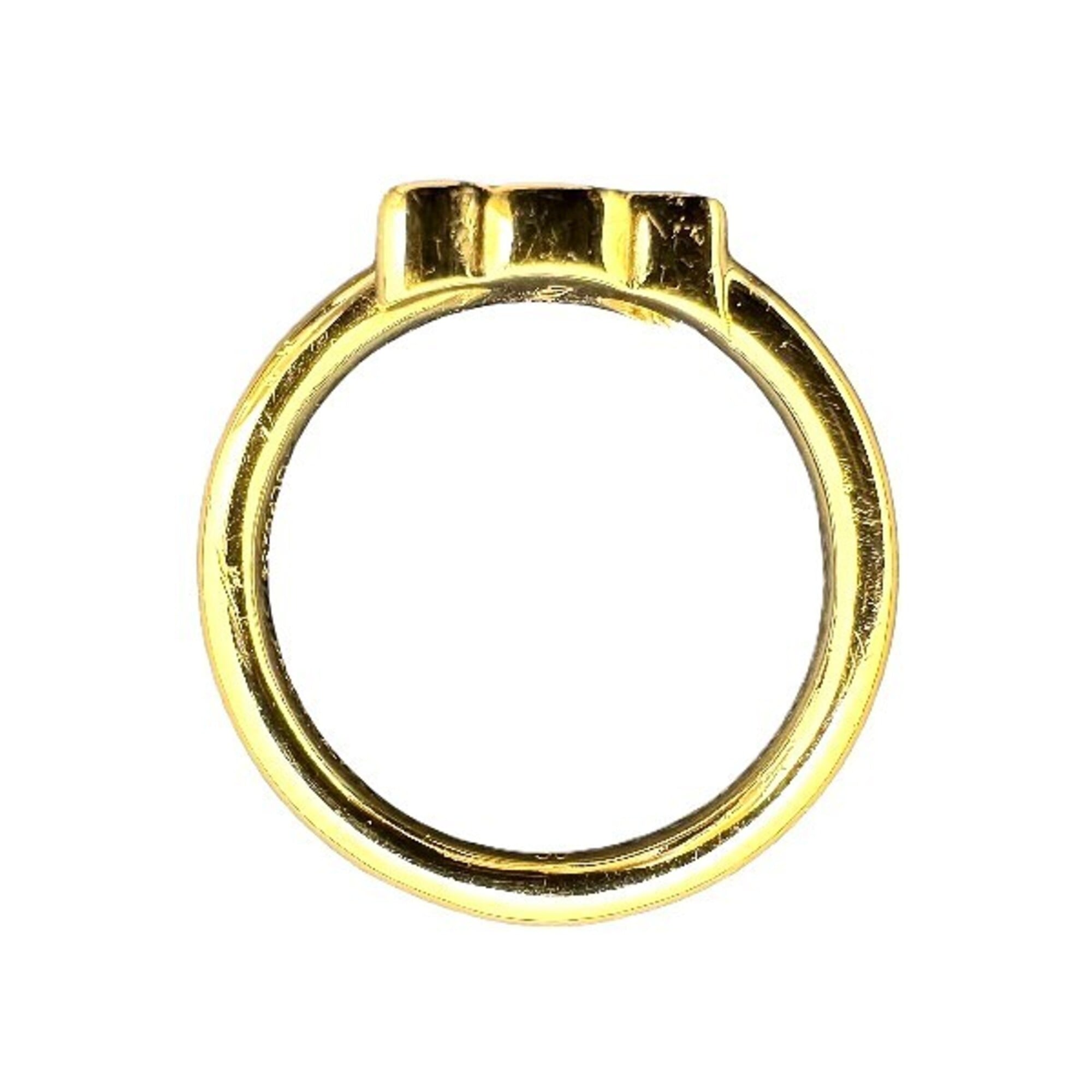 Celine Gold Gold Plating Band Ring (Pre-Owned)