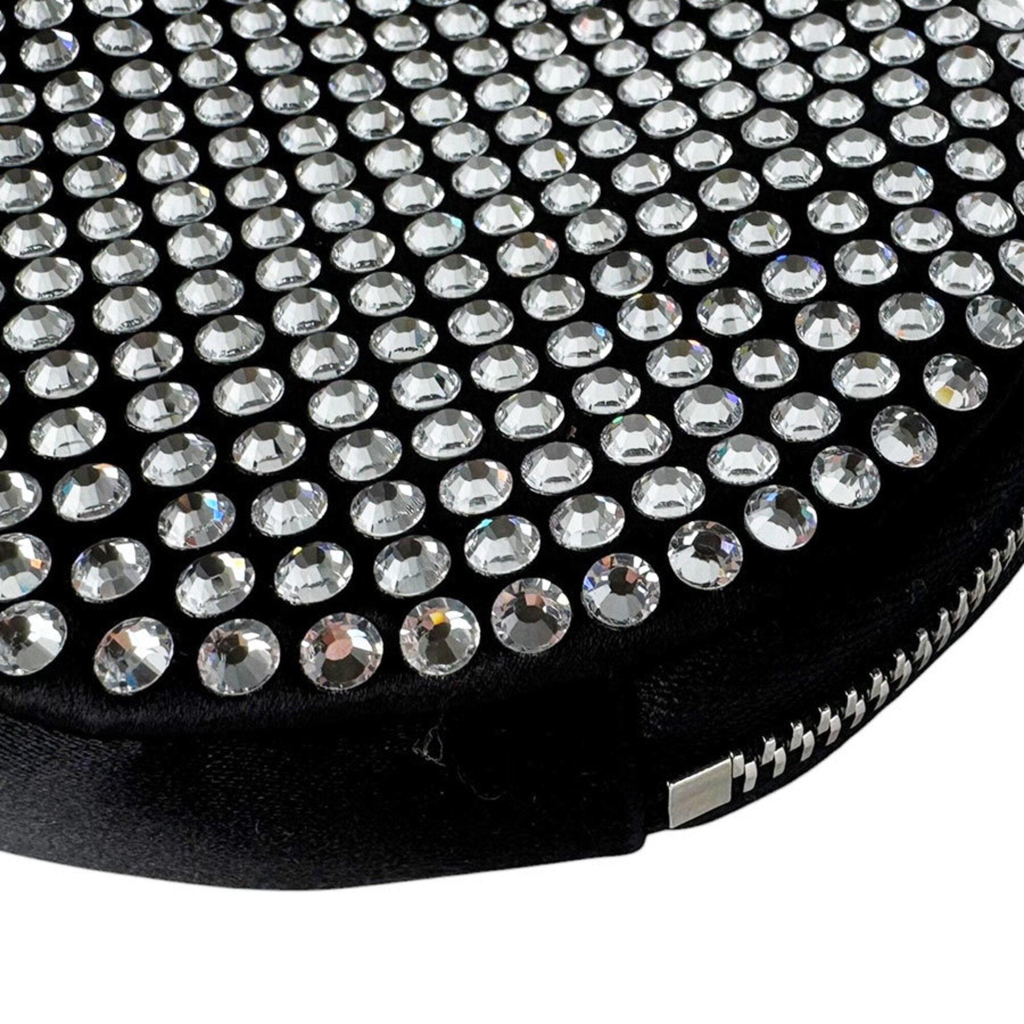 Prada Black Satin Rhinestone Shoulder Bag (Pre-Owned)