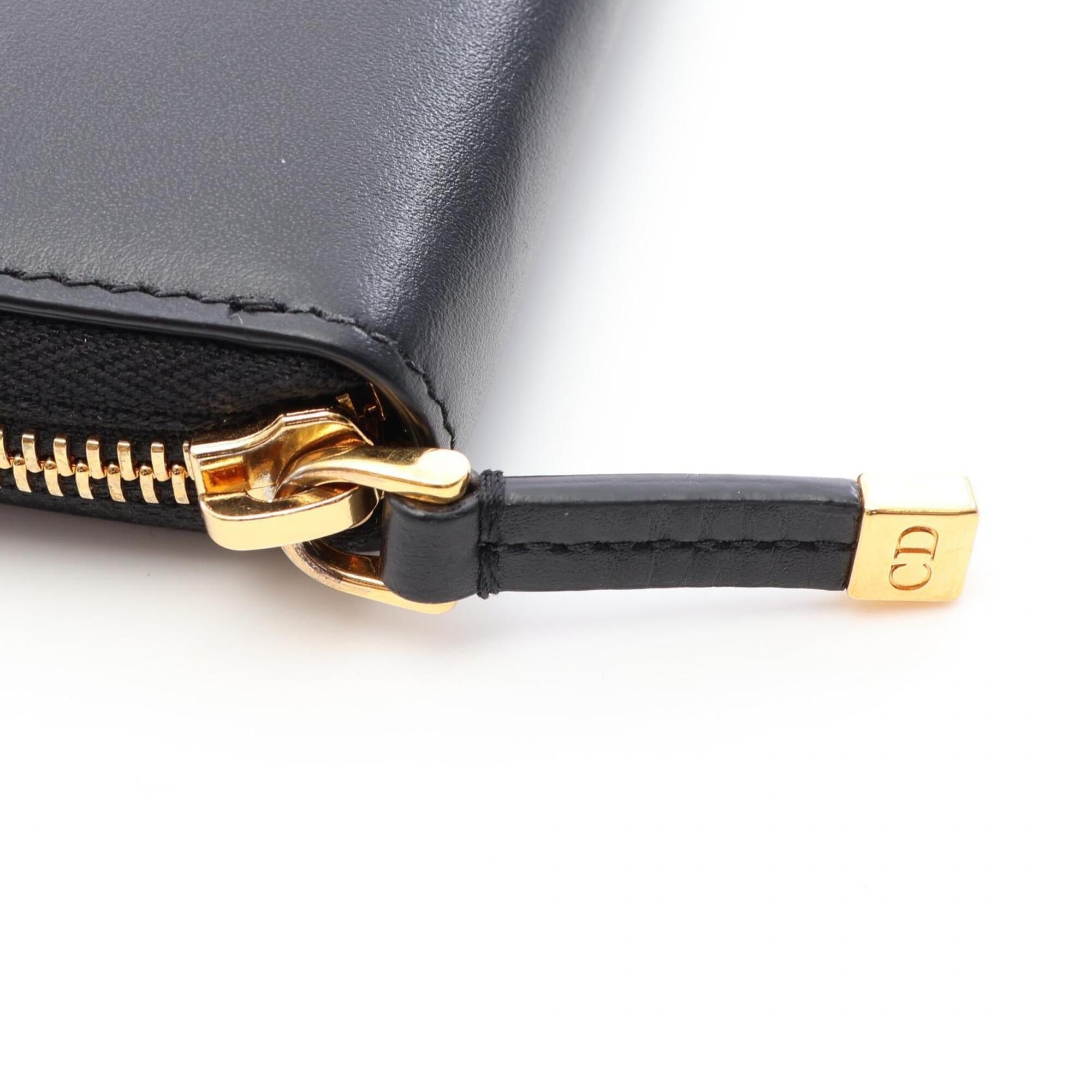 Christian Dior Black Leather Coin Purse/Coin Case (Pre-Owned)