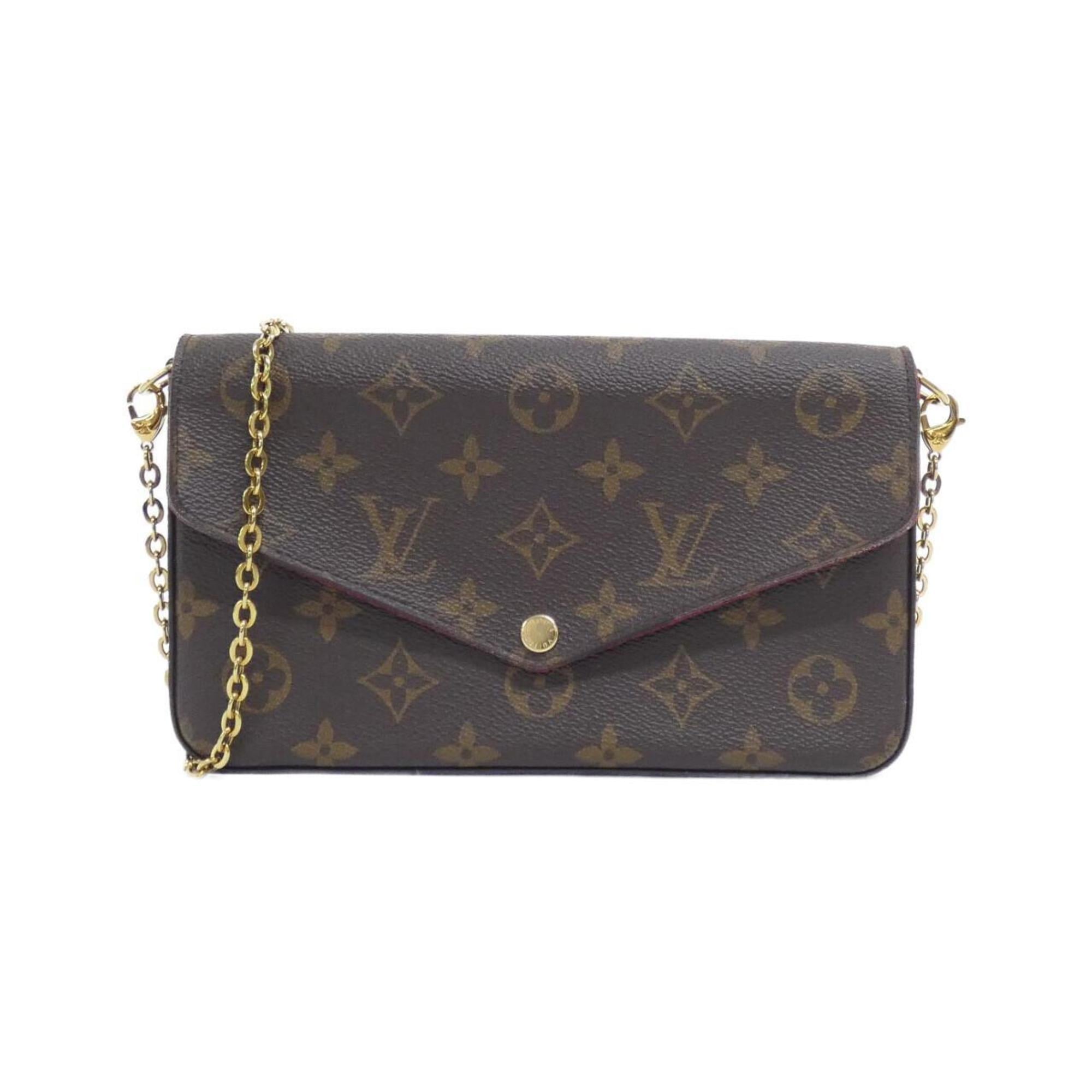Louis Vuitton Monogram Marron Coated Canvas Pochette Shoulder Bag (Pre-Owned)