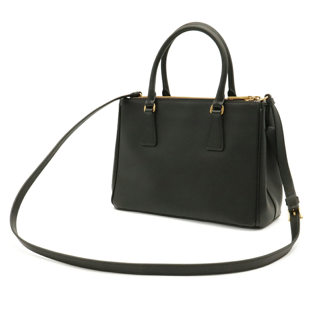 Prada Black Nero Leather Handbag Shoulder Bag (Pre-Owned)