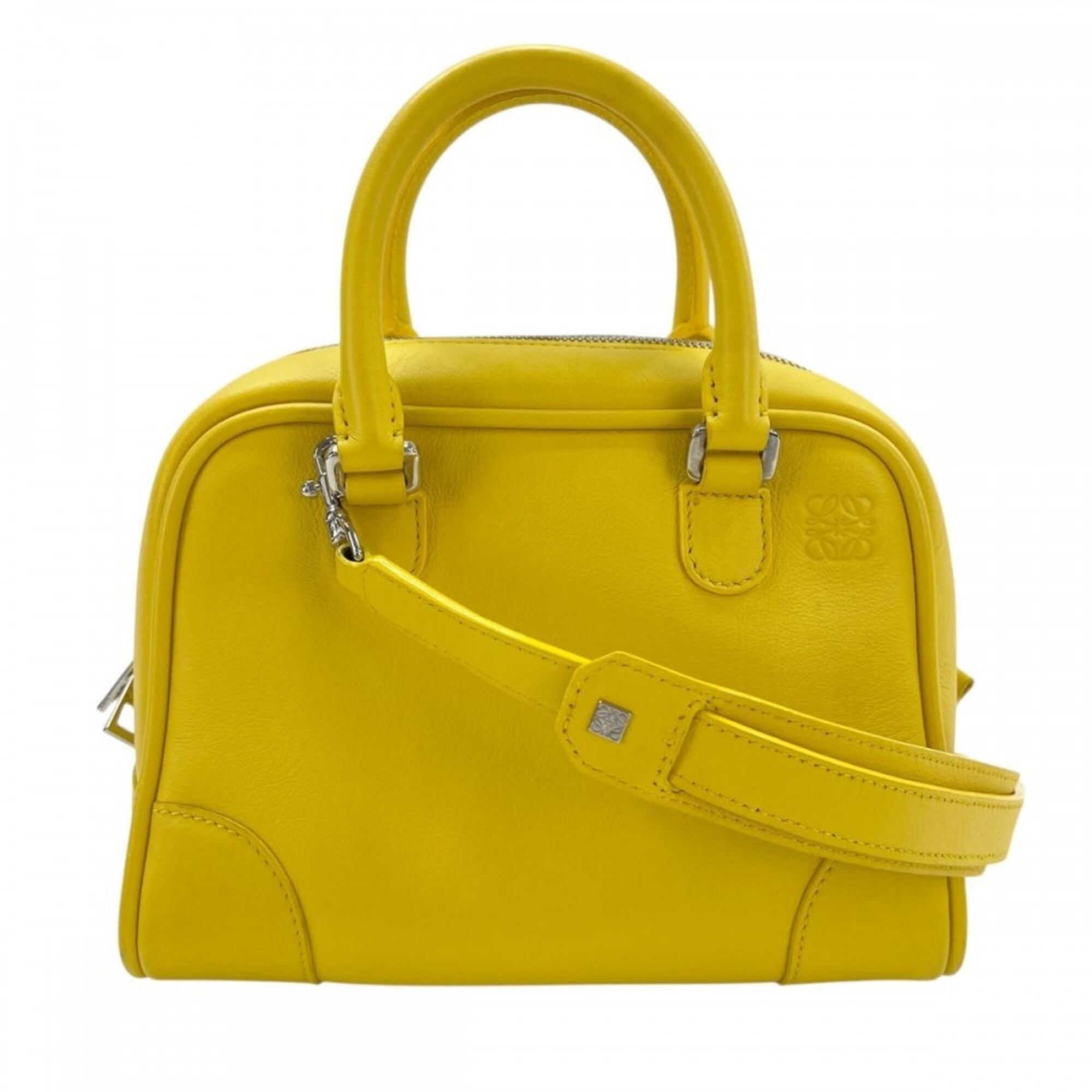Loewe Yellow Leather Handbag Shoulder Bag (Pre-Owned)