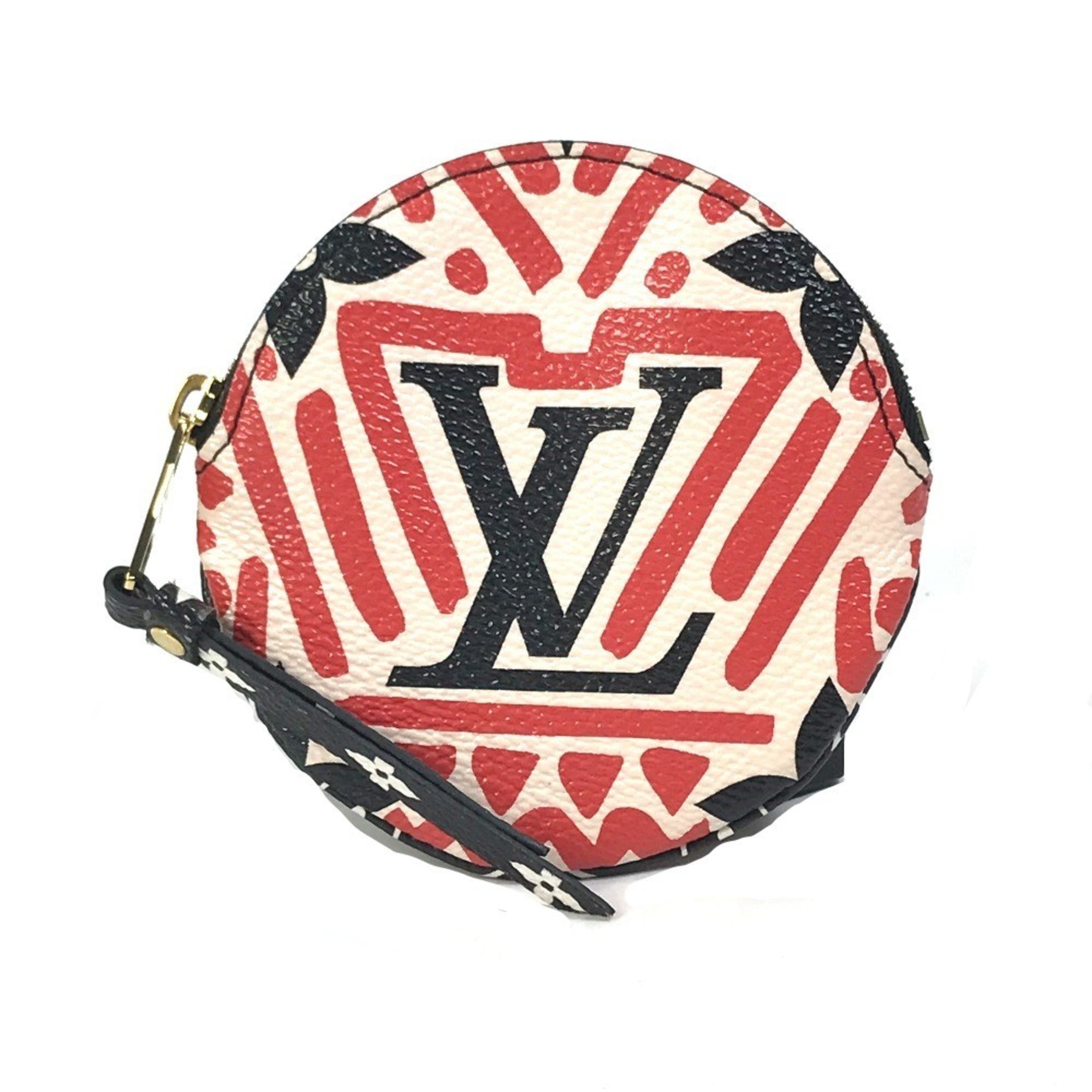 Louis Vuitton Monogram Black Red Color White Monogram Coin Purse/Coin Case (Pre-Owned)