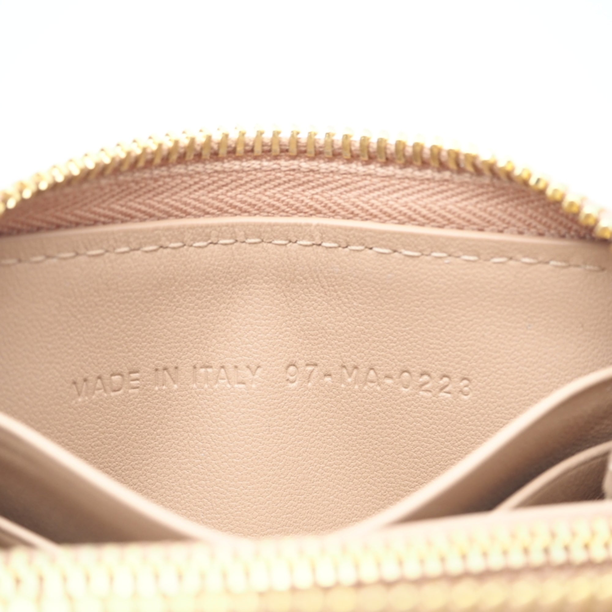 Christian Dior Lady Dior Pink Beige Leather Coin Purse/Coin Case (Pre-Owned)