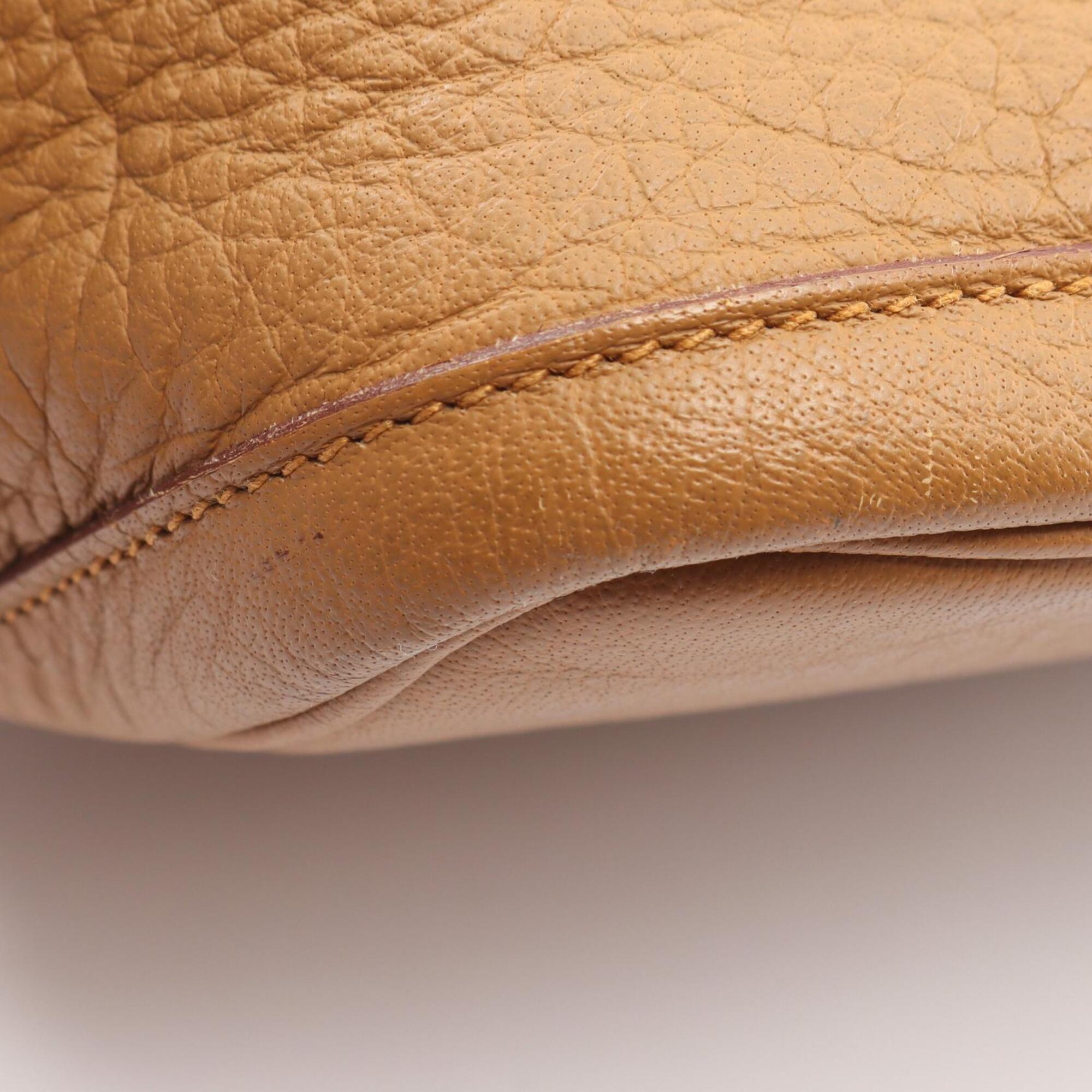Hermes Brown Fjord Leather Handbag Tote Bag (Pre-Owned)