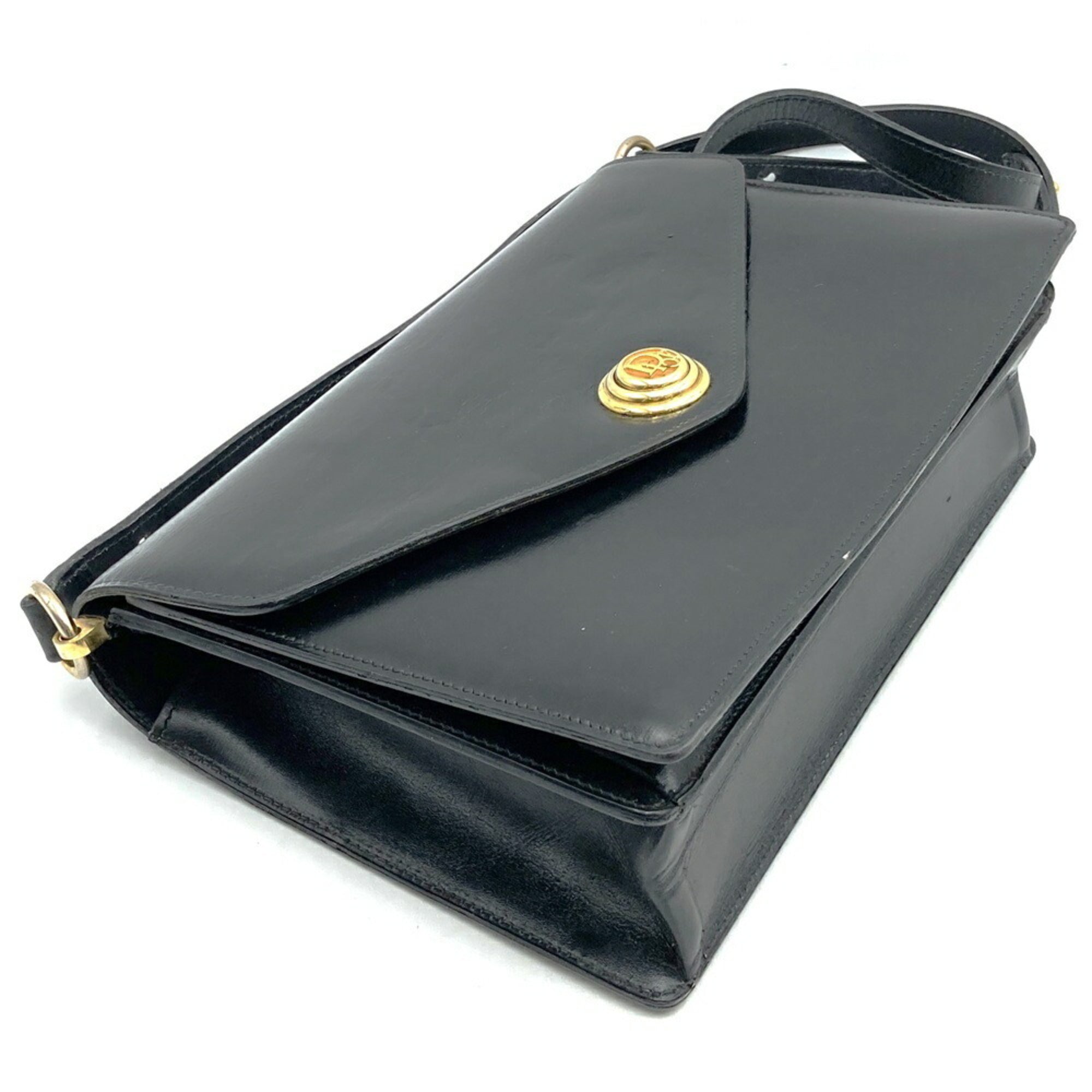 Christian Dior Black Leather Shoulder Bag (Pre-Owned)
