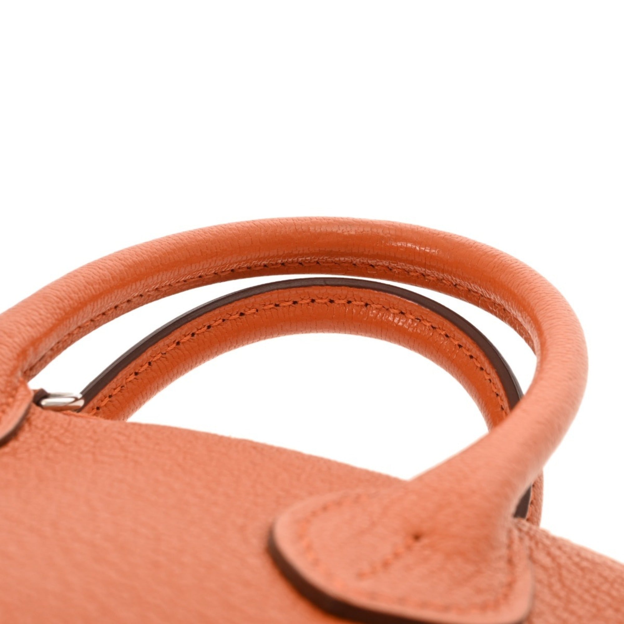 Hermes Orange Chevre Leather Handbag (Pre-Owned)