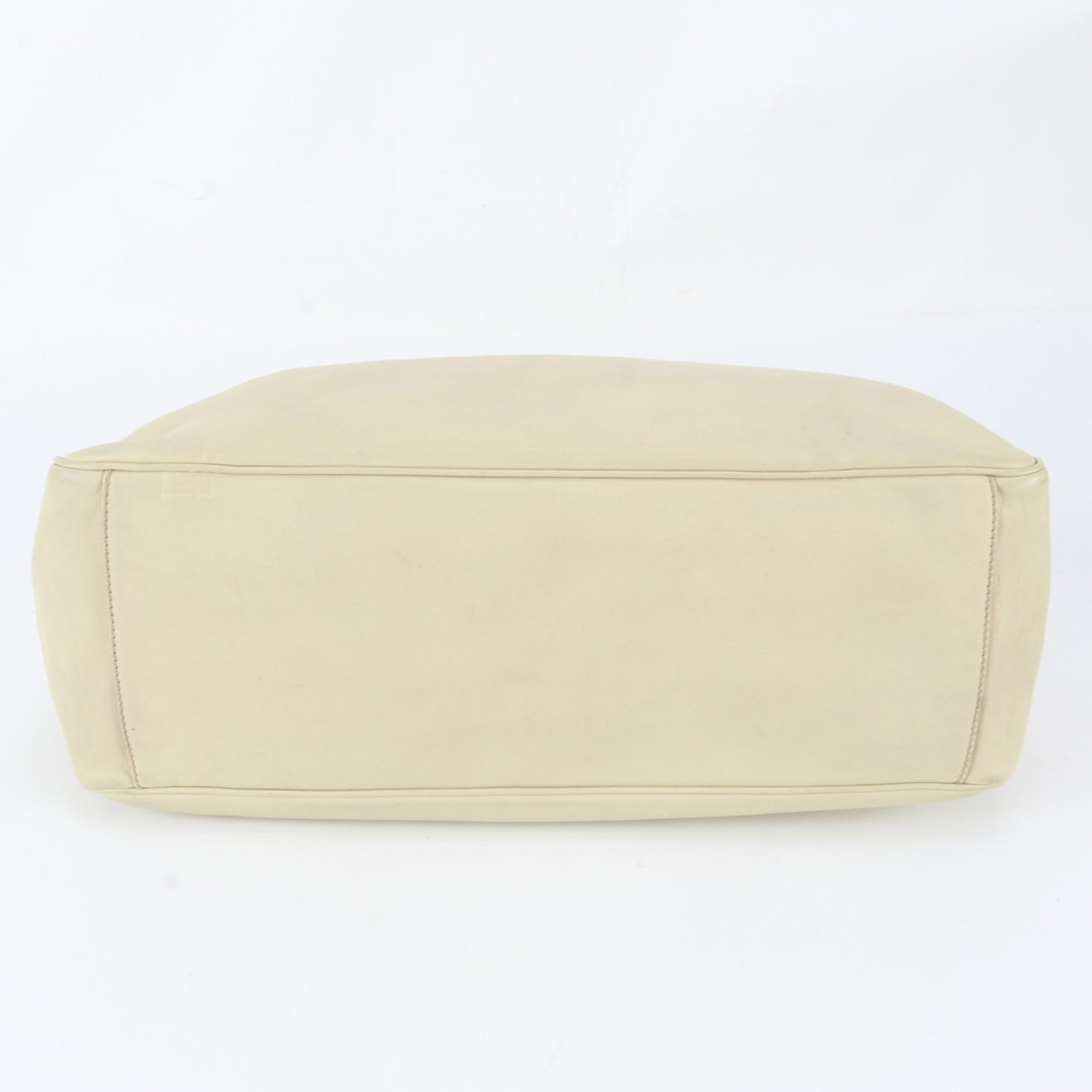 Gucci Beige Cream Leather Handbag Shoulder Bag Tote Bag (Pre-Owned)