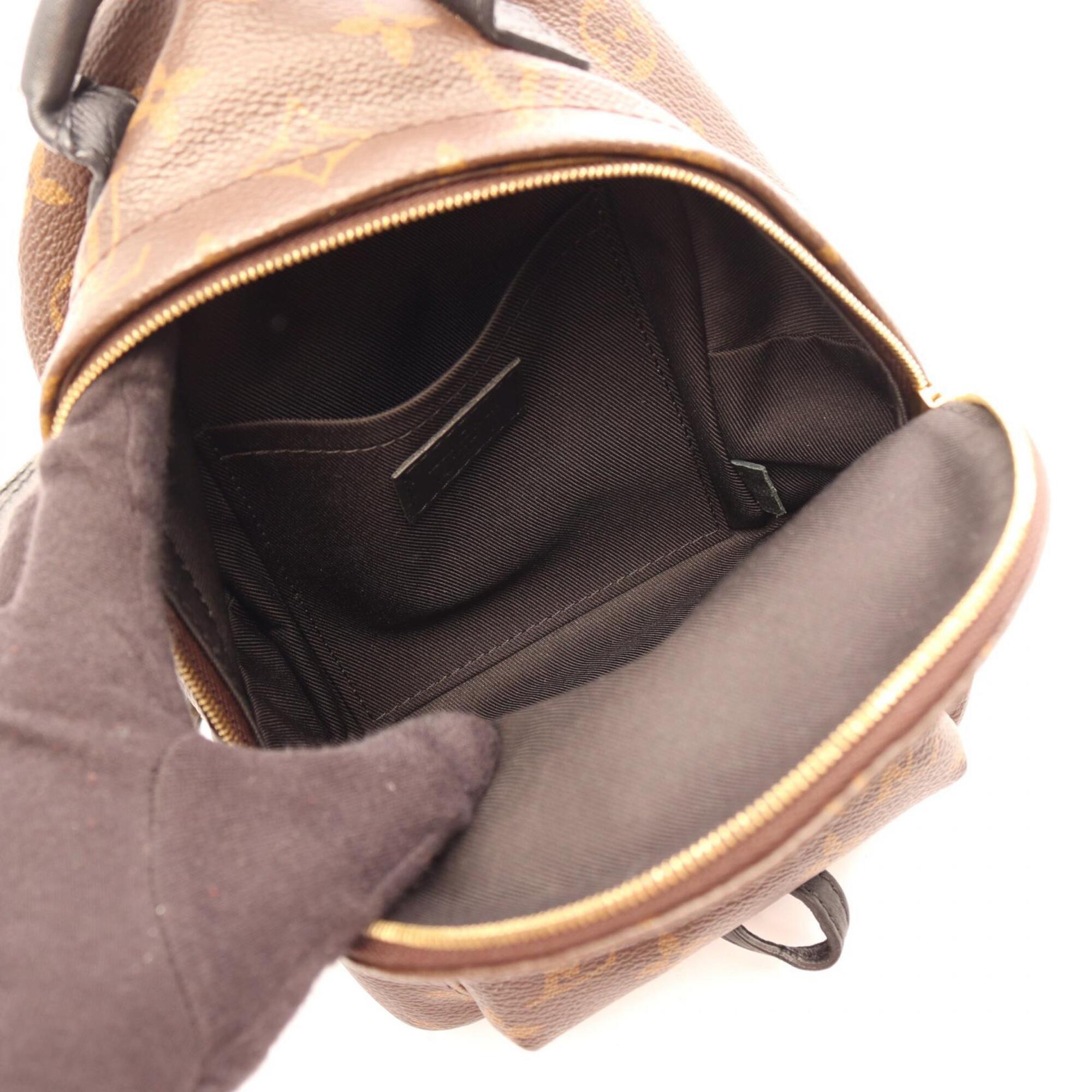 Louis Vuitton Black Brown Coated Canvas Pvc Monogram Leather Backpack Handbag (Pre-Owned)
