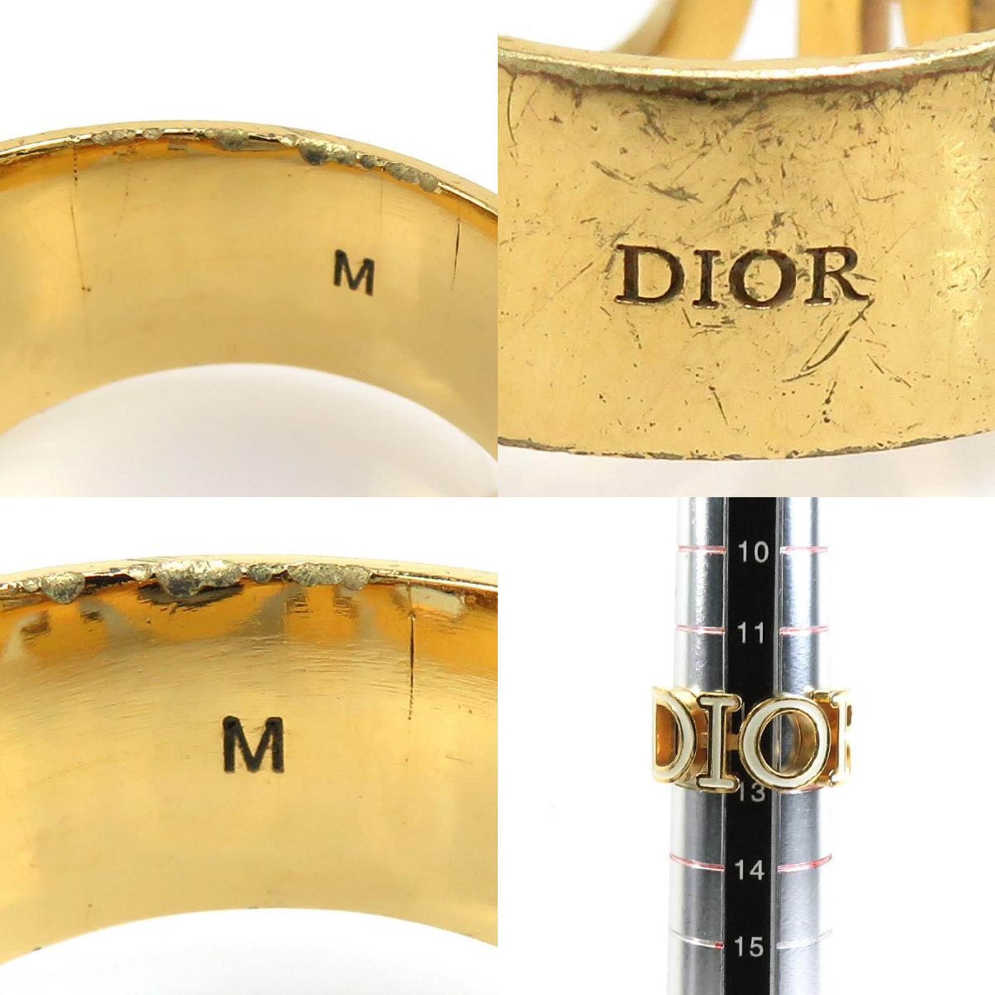 Christian Dior Gold Metal Band Ring (Pre-Owned)