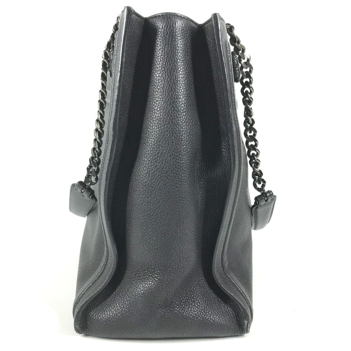 Bvlgari Black Leather Shoulder Bag Tote Bag (Pre-Owned)