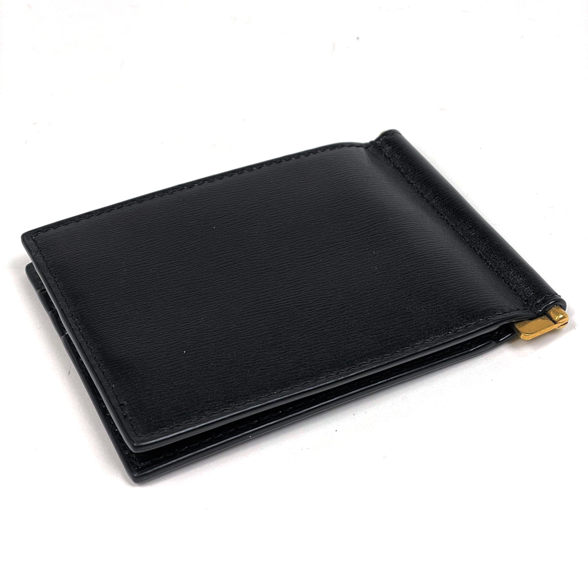 Saint Laurent Black Leather Money Clip (Pre-Owned)