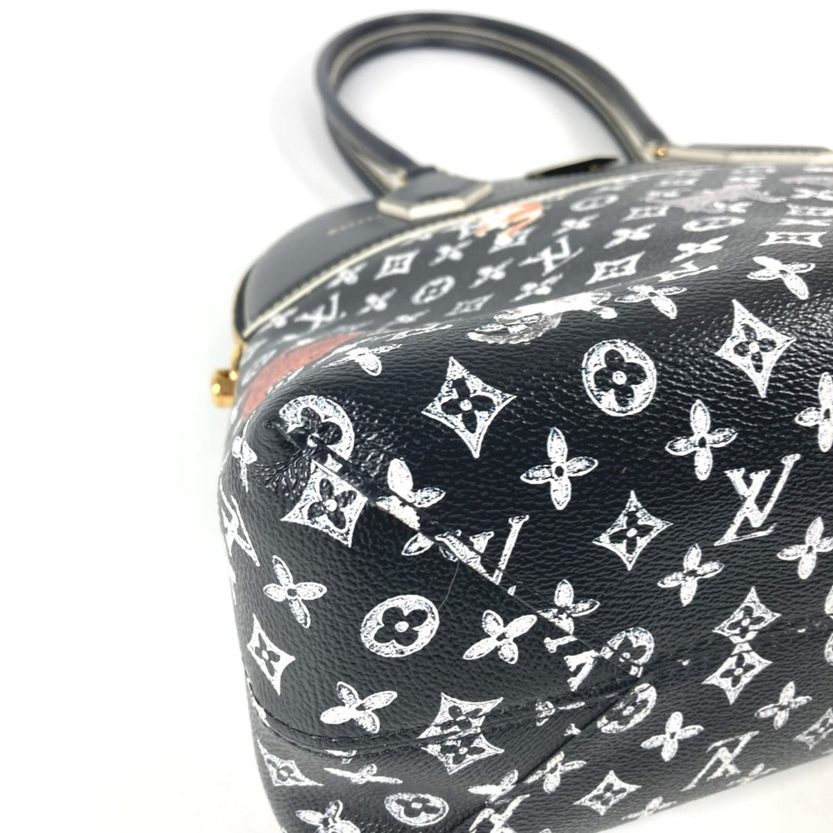 Louis Vuitton Black Noir Leather Shoulder Bag Tote Bag (Pre-Owned)