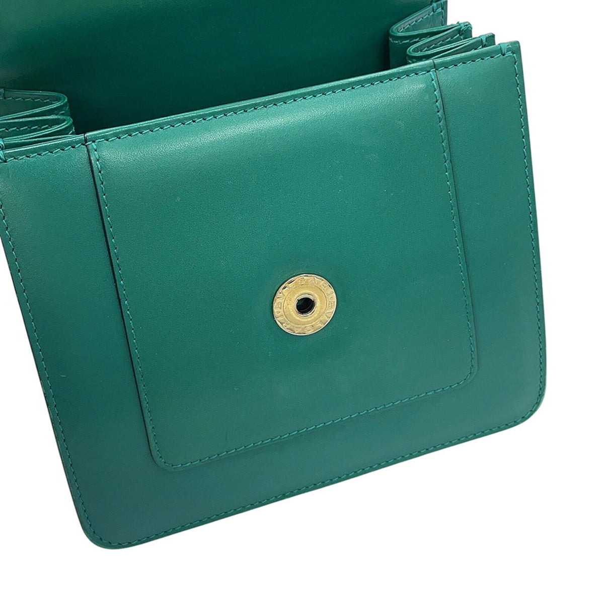 Bvlgari Emerald Green Leather Handbag (Pre-Owned)