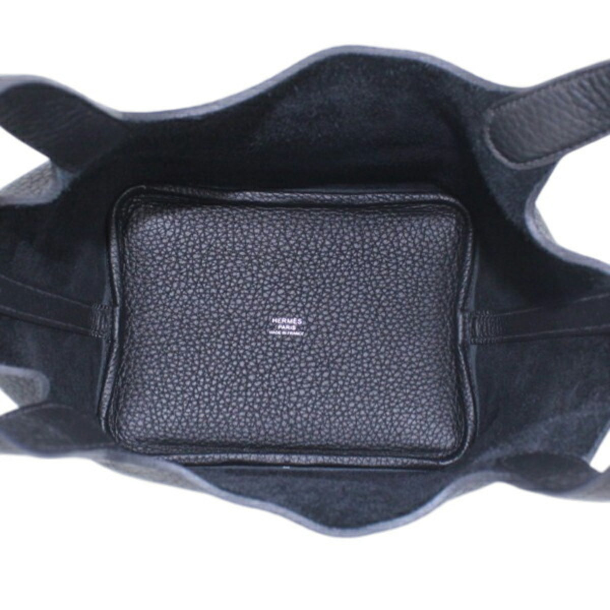 Hermes Picotin Black Taurillon Clemence Leather Handbag Tote Bag (Pre-Owned)