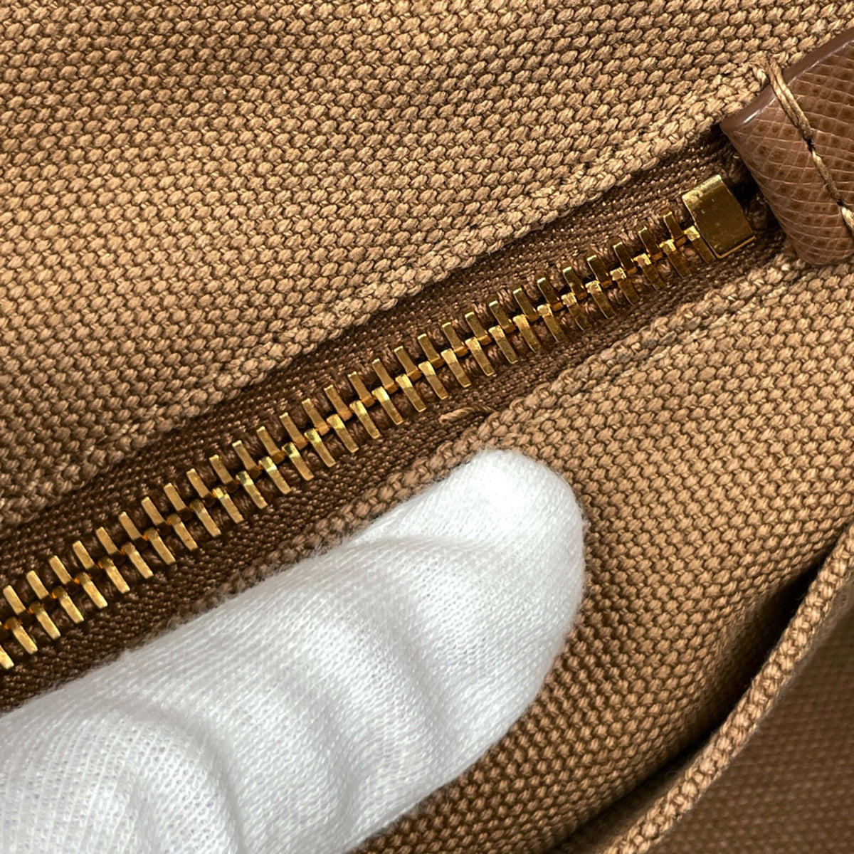 Prada Brown Canvas Tote Bag (Pre-Owned)