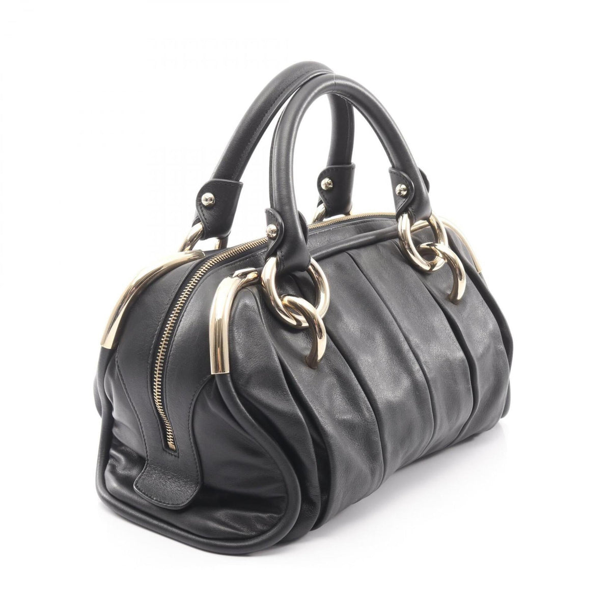 Bally Black Leather Handbag (Pre-Owned)