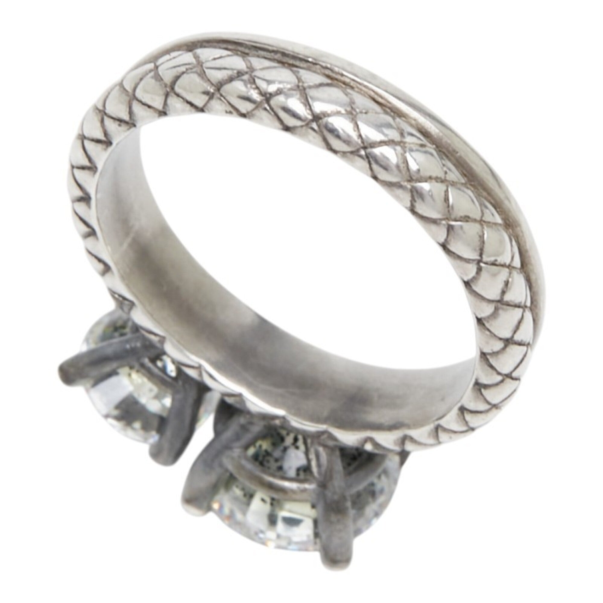 Bottega Veneta Silver Silver 925 Band Ring (Pre-Owned)