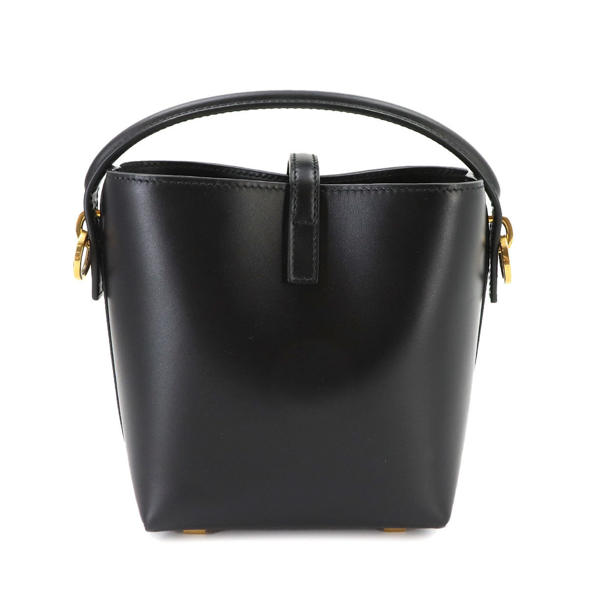 Saint Laurent Black Leather Handbag Shoulder Bag (Pre-Owned)