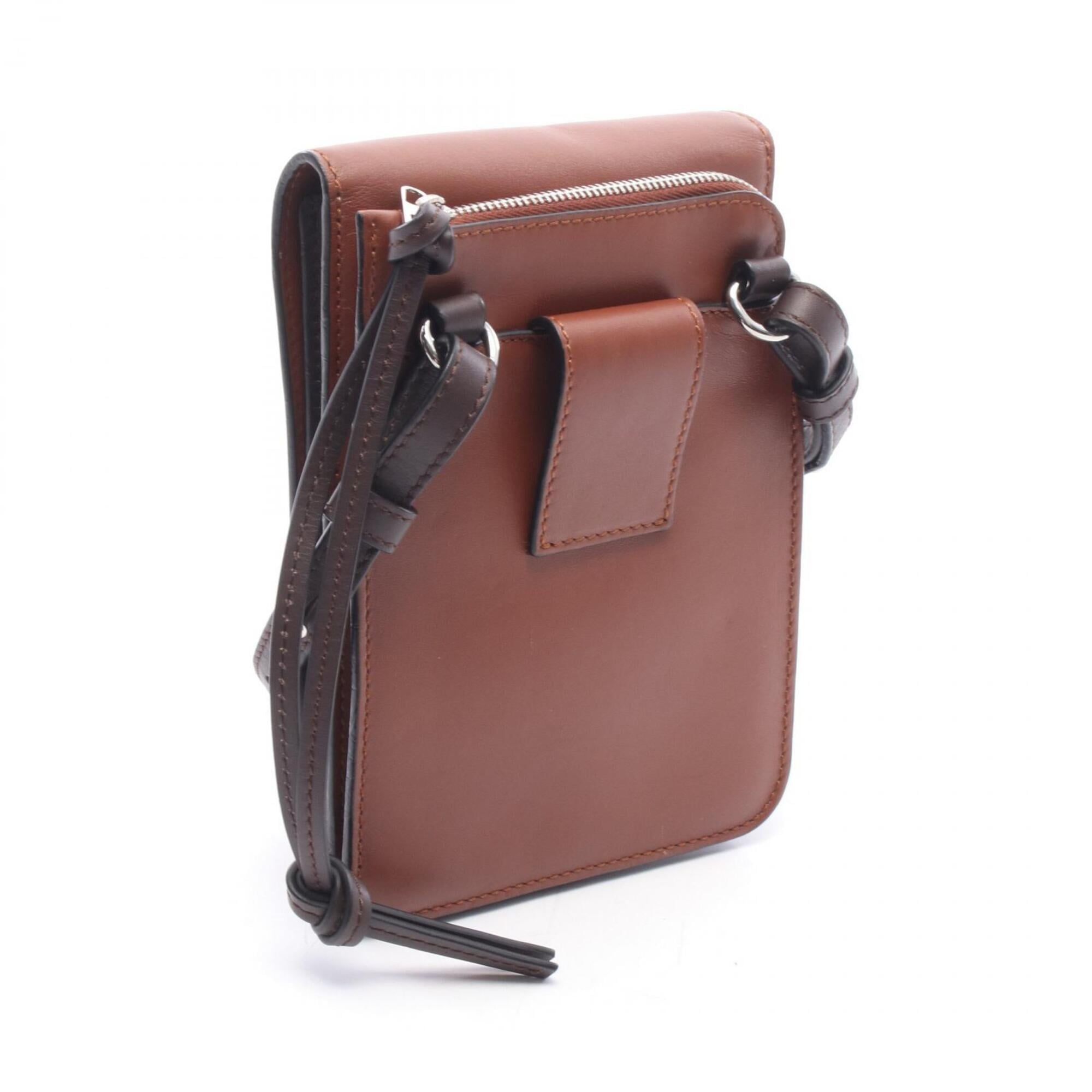 Loewe Brown Leather Handbag Shoulder Bag Sling Bag (Pre-Owned)
