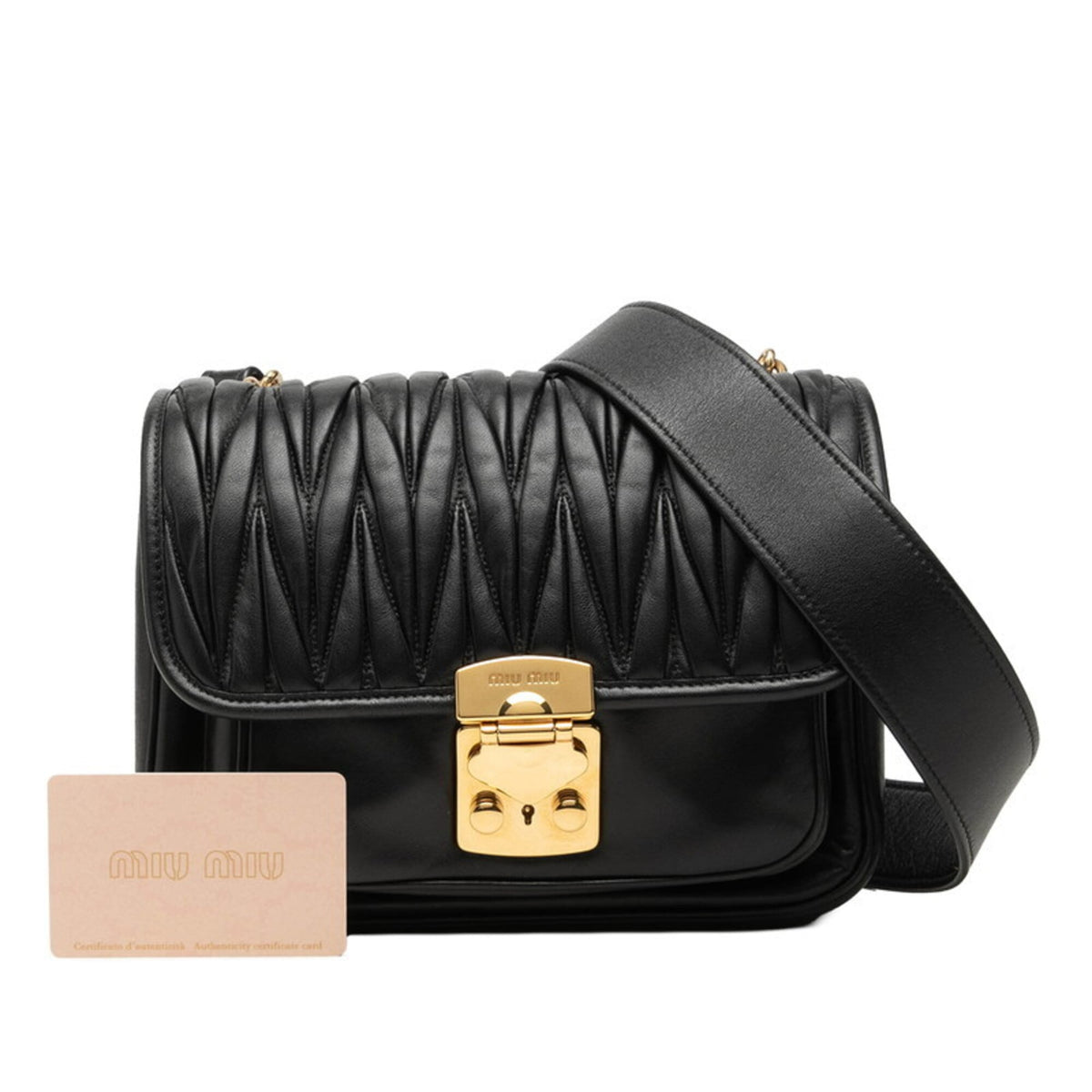 Miu Miu Black Leather Shoulder Bag (Pre-Owned)