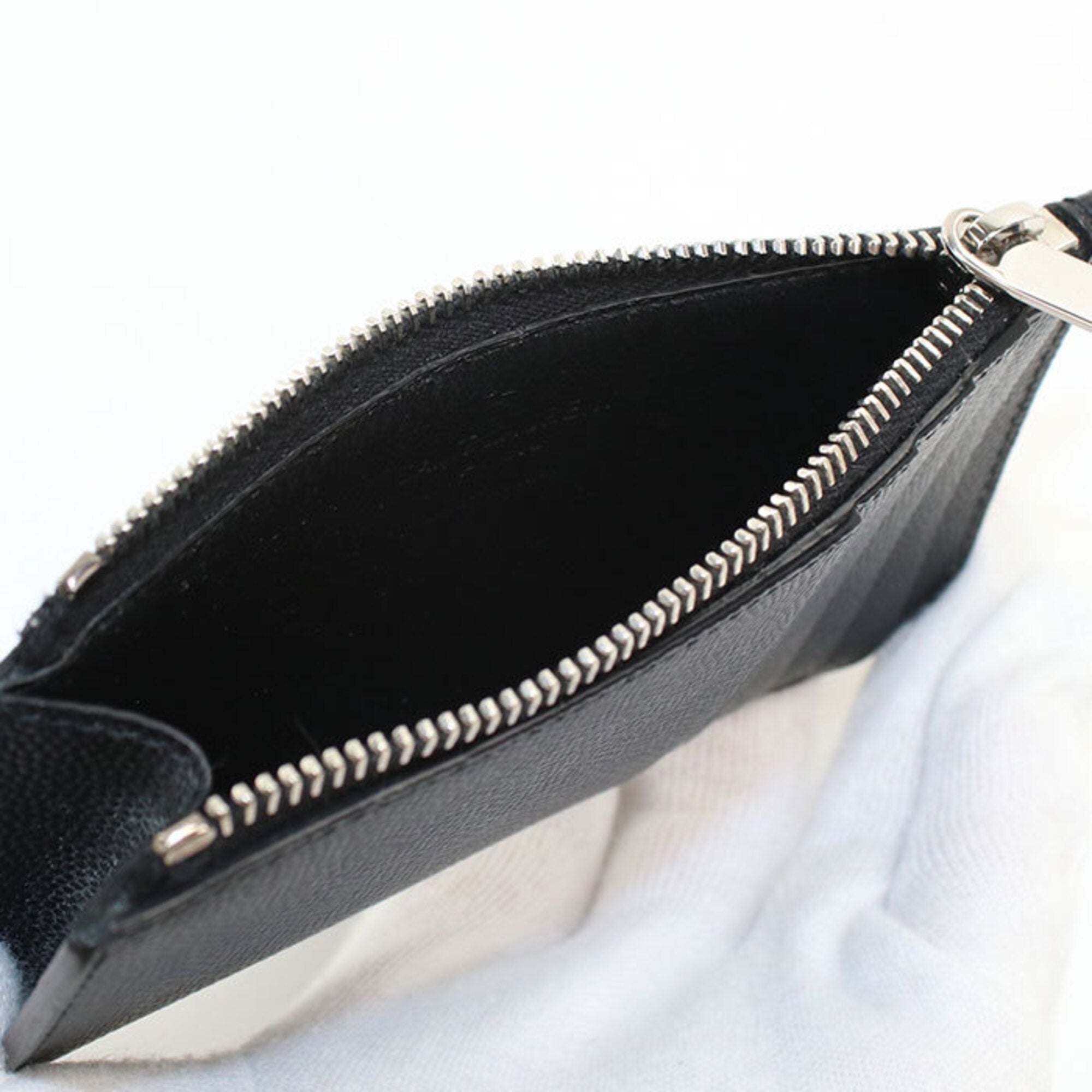 Saint Laurent Black Leather Coin Purse/Coin Case (Pre-Owned)