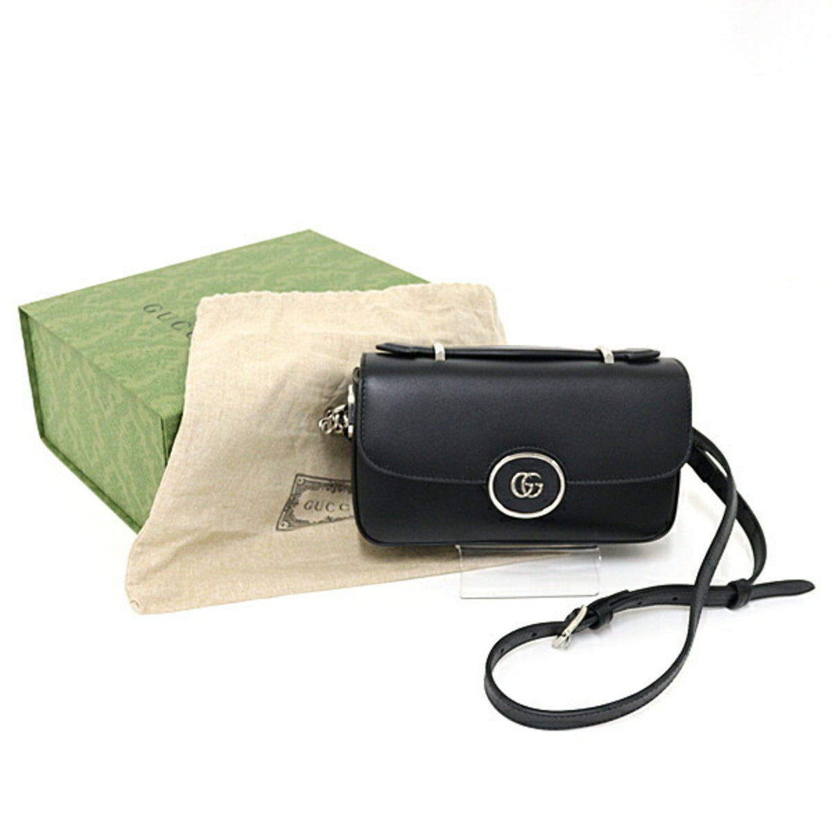 Gucci Black Leather Shoulder Bag (Pre-Owned)