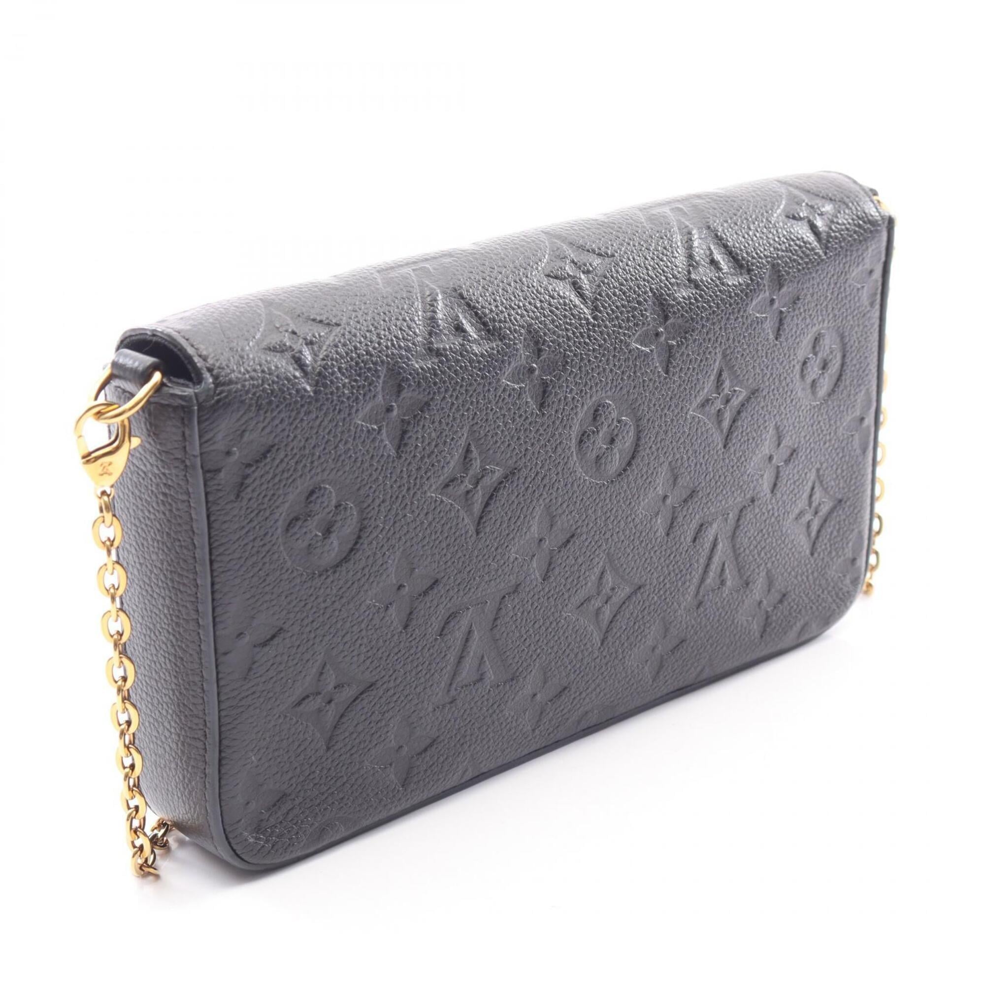 Louis Vuitton Black Noir Monogram Empreinte Handbag Pochette Pouch Shoulder Bag (Pre-Owned)