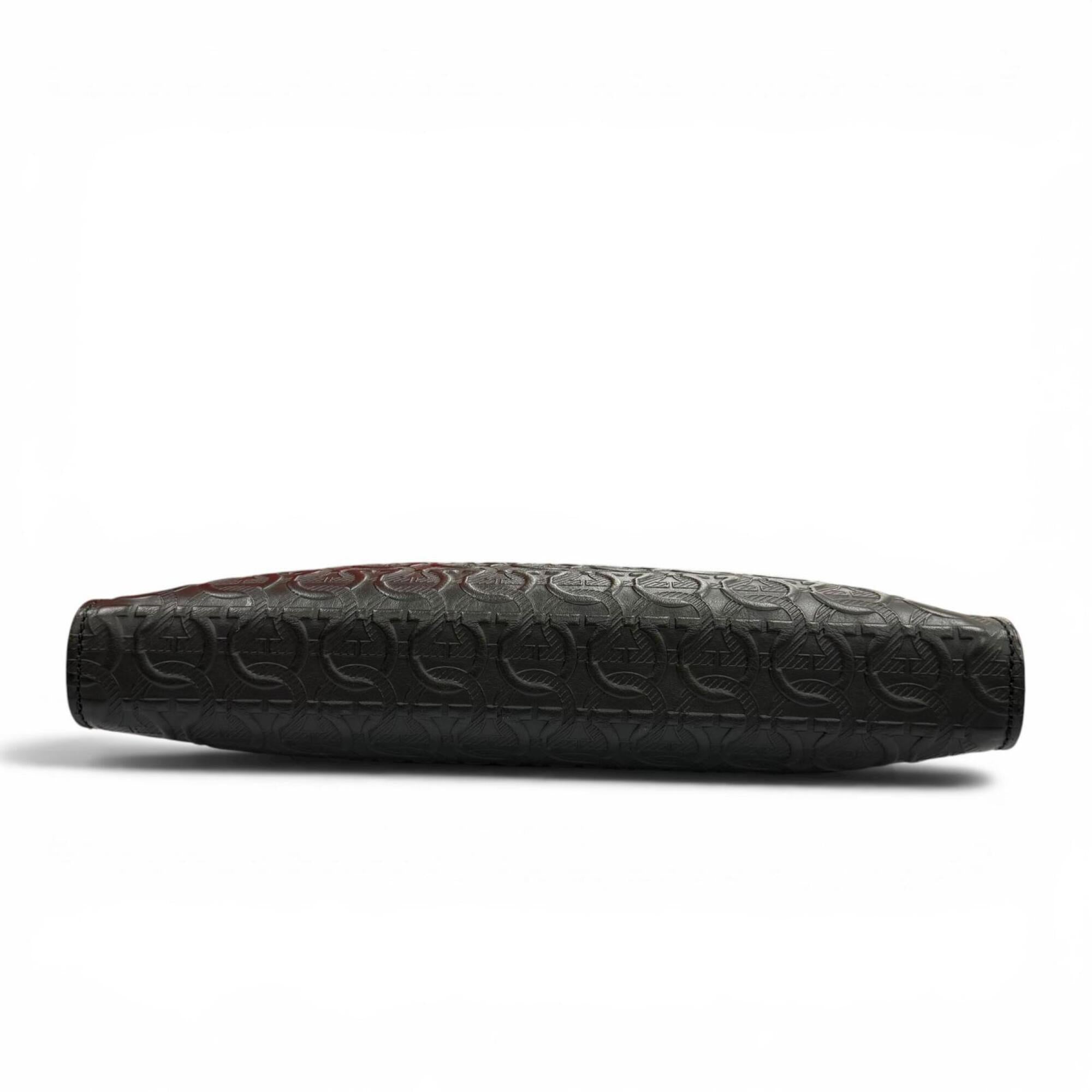 Salvatore Ferragamo Black Leather Clutch Bag (Pre-Owned)