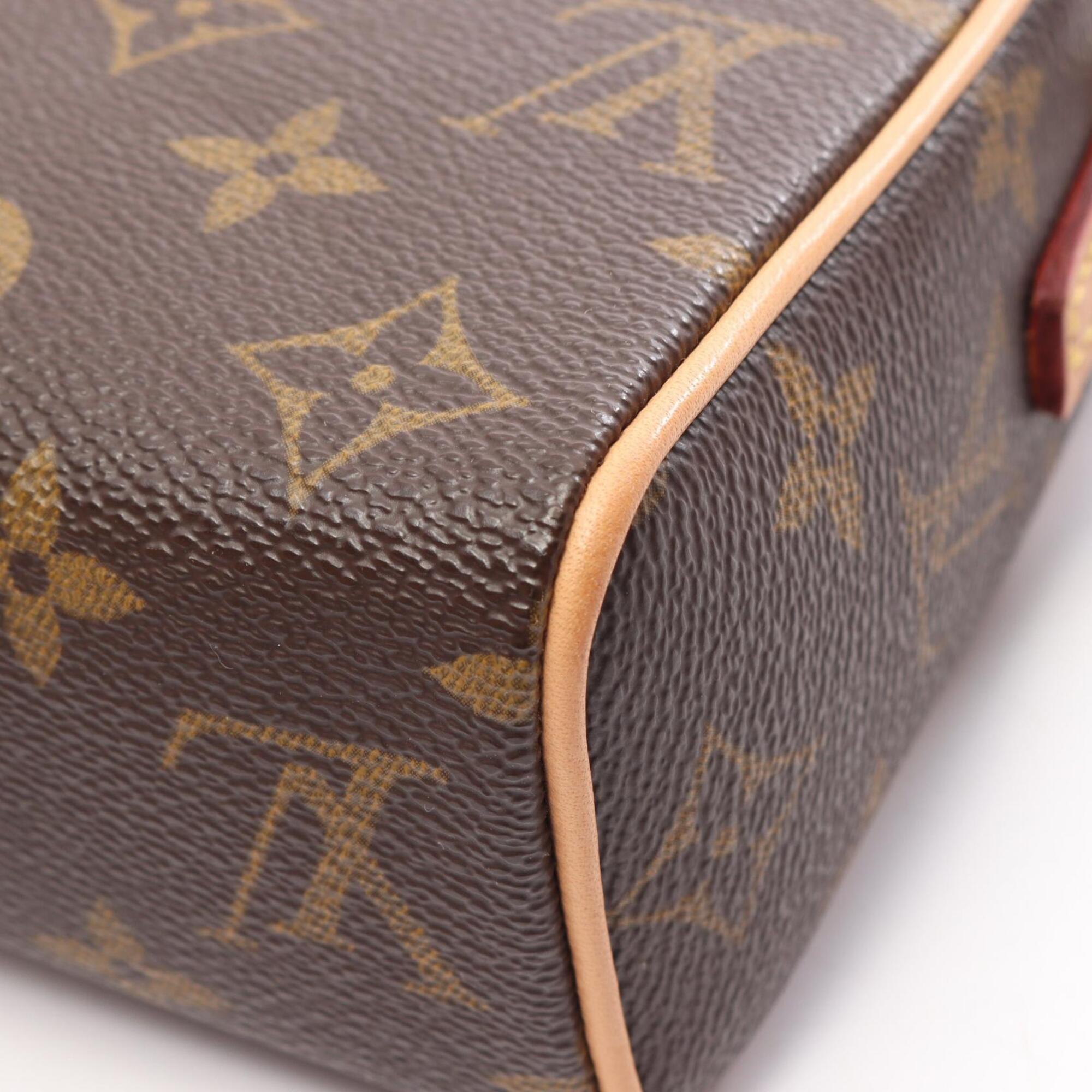 Louis Vuitton Brown Coated Canvas Pvc Monogram Leather Handbag (Pre-Owned)