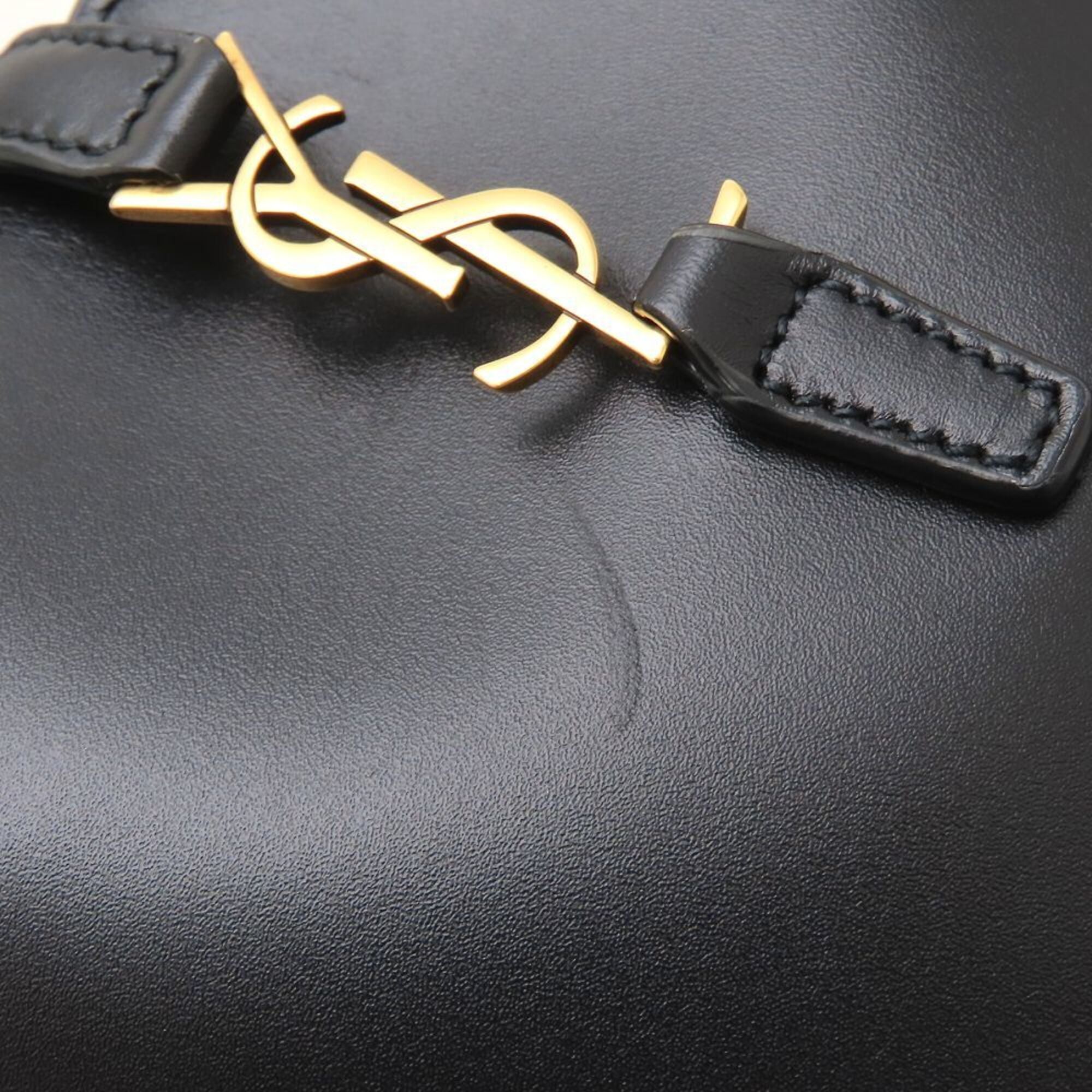 Yves Saint Laurent Black Leather Shoulder Bag (Pre-Owned)
