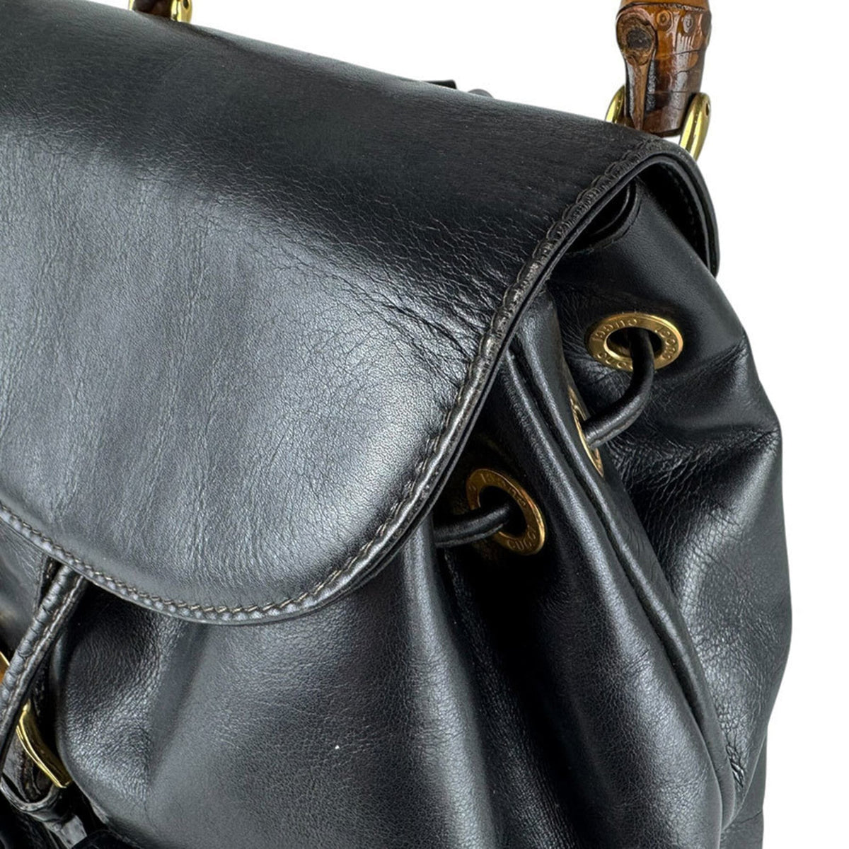 Gucci Black Leather Backpack (Pre-Owned)