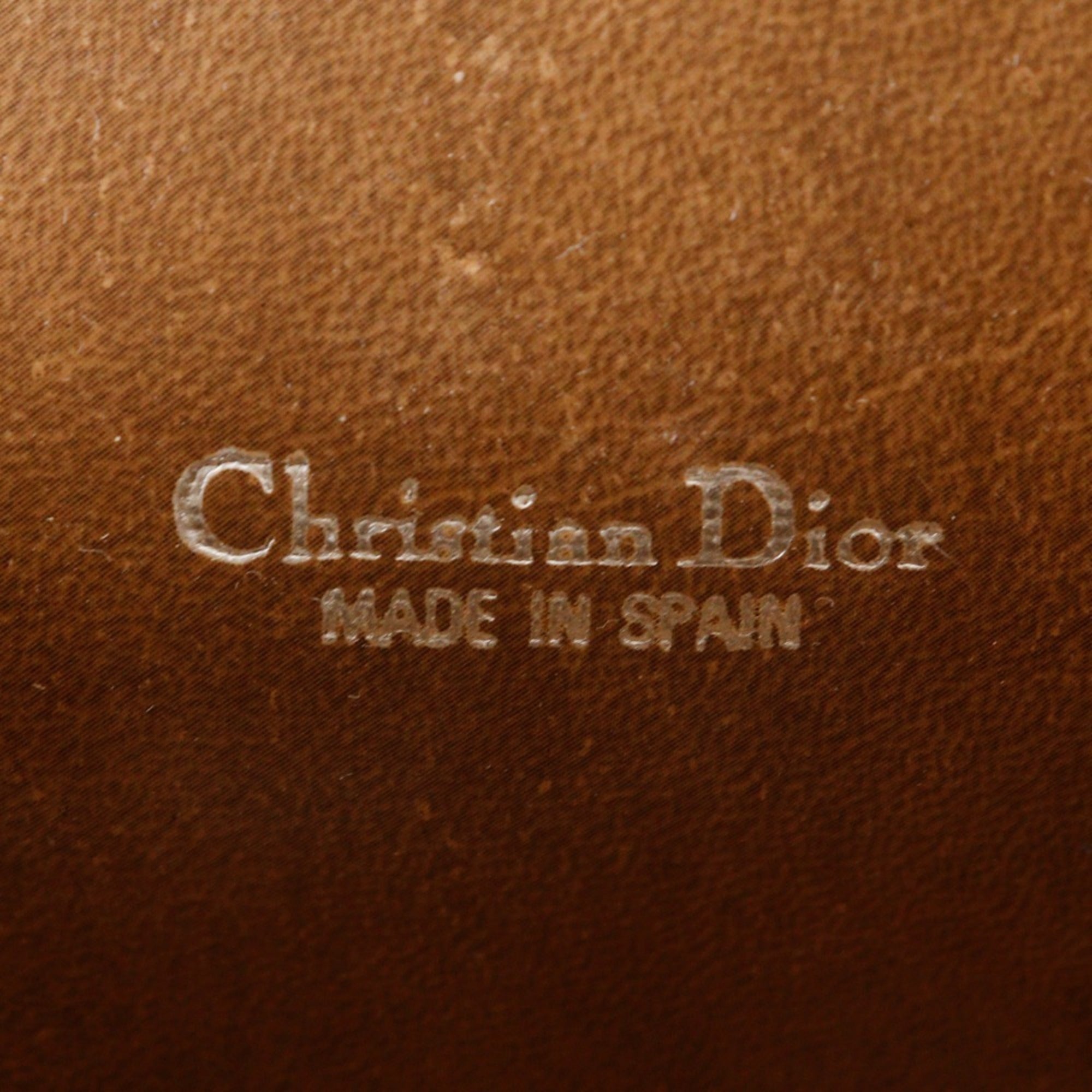 Christian Dior Brown Dark Brown Pvc Pouch (Pre-Owned)
