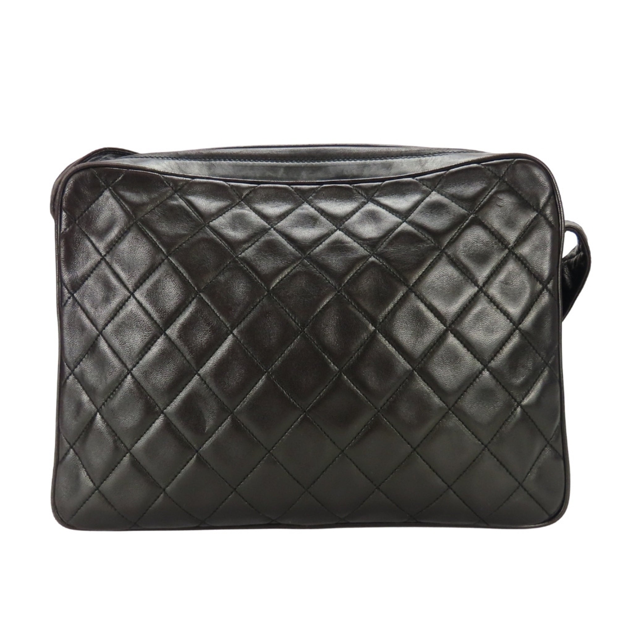 Chanel Black Quilting Leather Shoulder Bag (Pre-Owned)