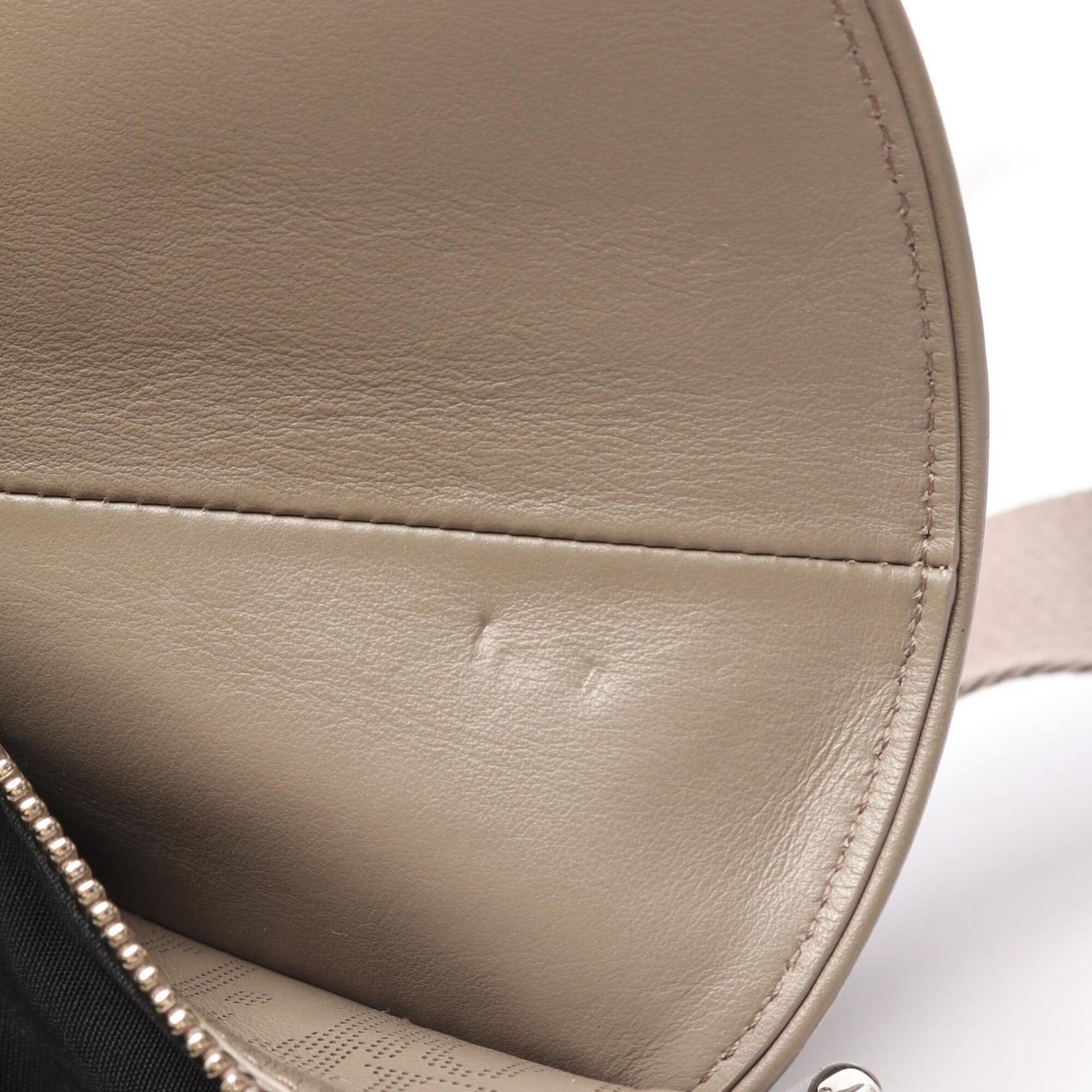Christian Dior Beige Leather Fanny Pack Handbag Saddle Bag (Pre-Owned)
