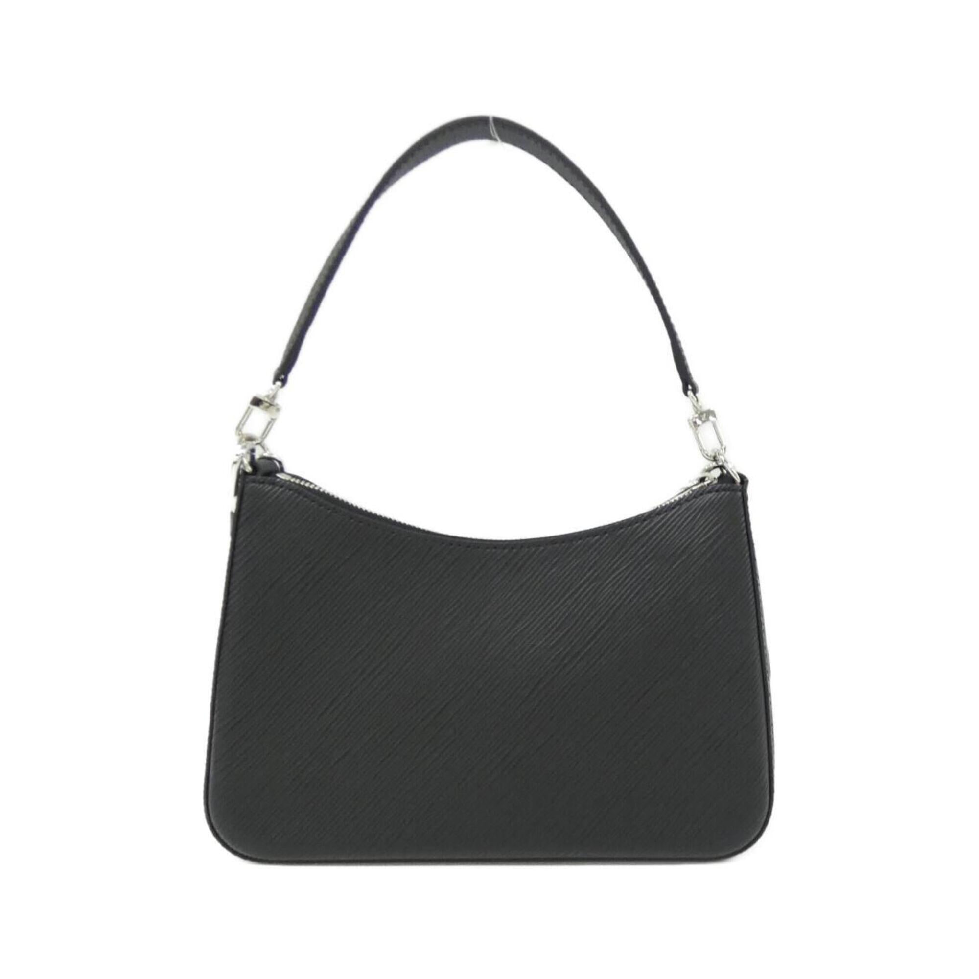Louis Vuitton Black Leather Pouch Shoulder Bag (Pre-Owned)