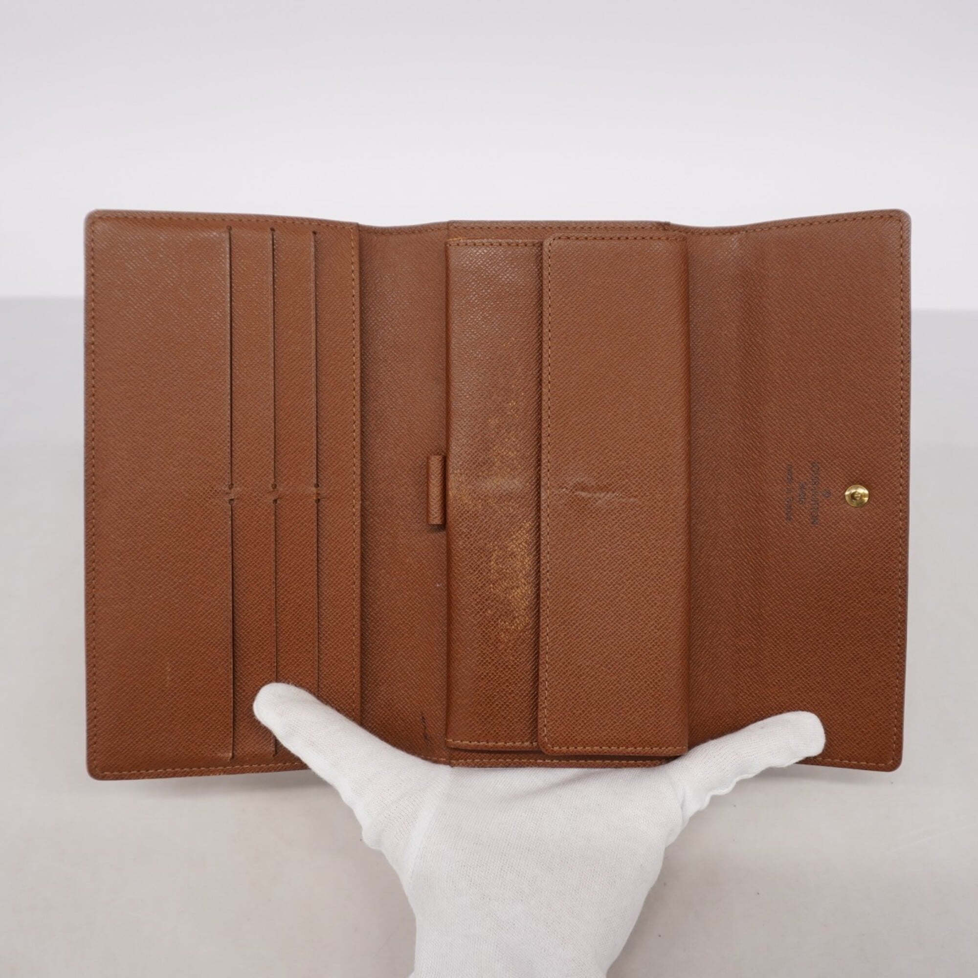 Louis Vuitton Brown Long Wallet (Tri-Fold) (Pre-Owned)