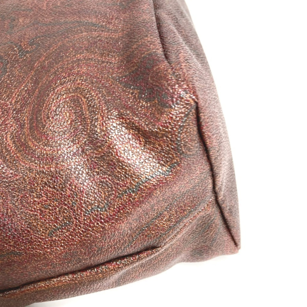Etro Brown Pvc Leather Handbag Pouch Shoulder Bag Tote Bag (Pre-Owned)