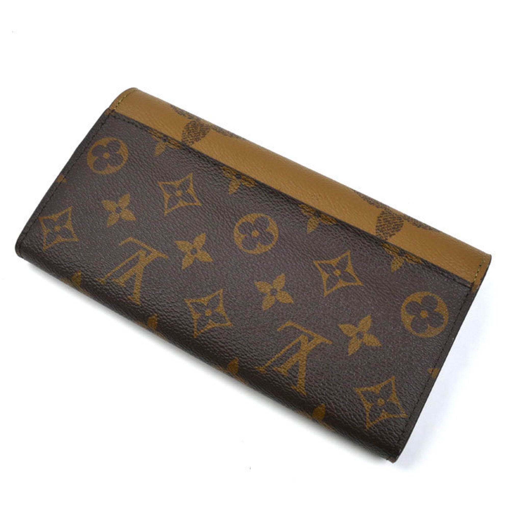 Louis Vuitton Brown Monogram Long Wallet (Bi-Fold) (Pre-Owned)