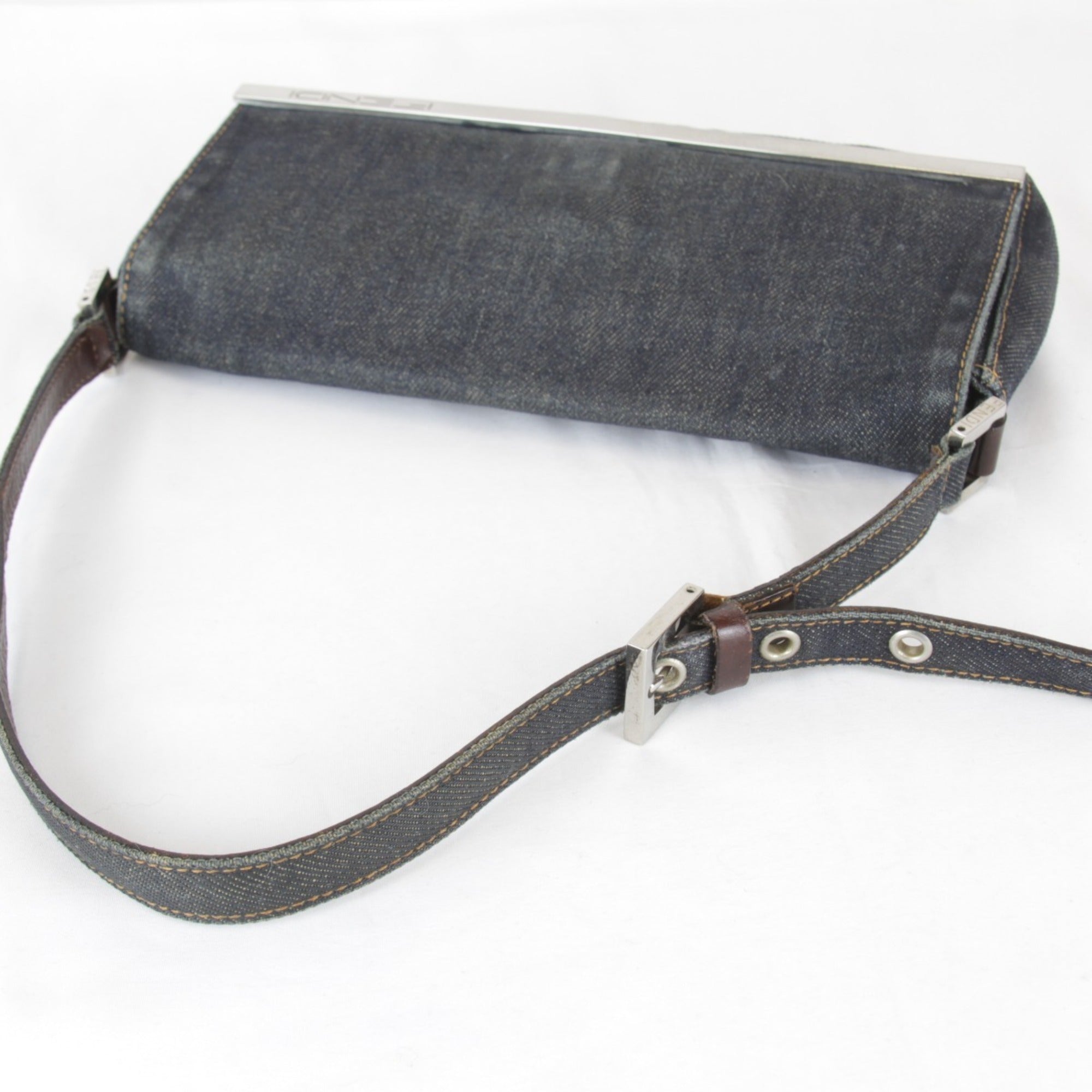 Fendi Navy Denim Shoulder Bag (Pre-Owned)