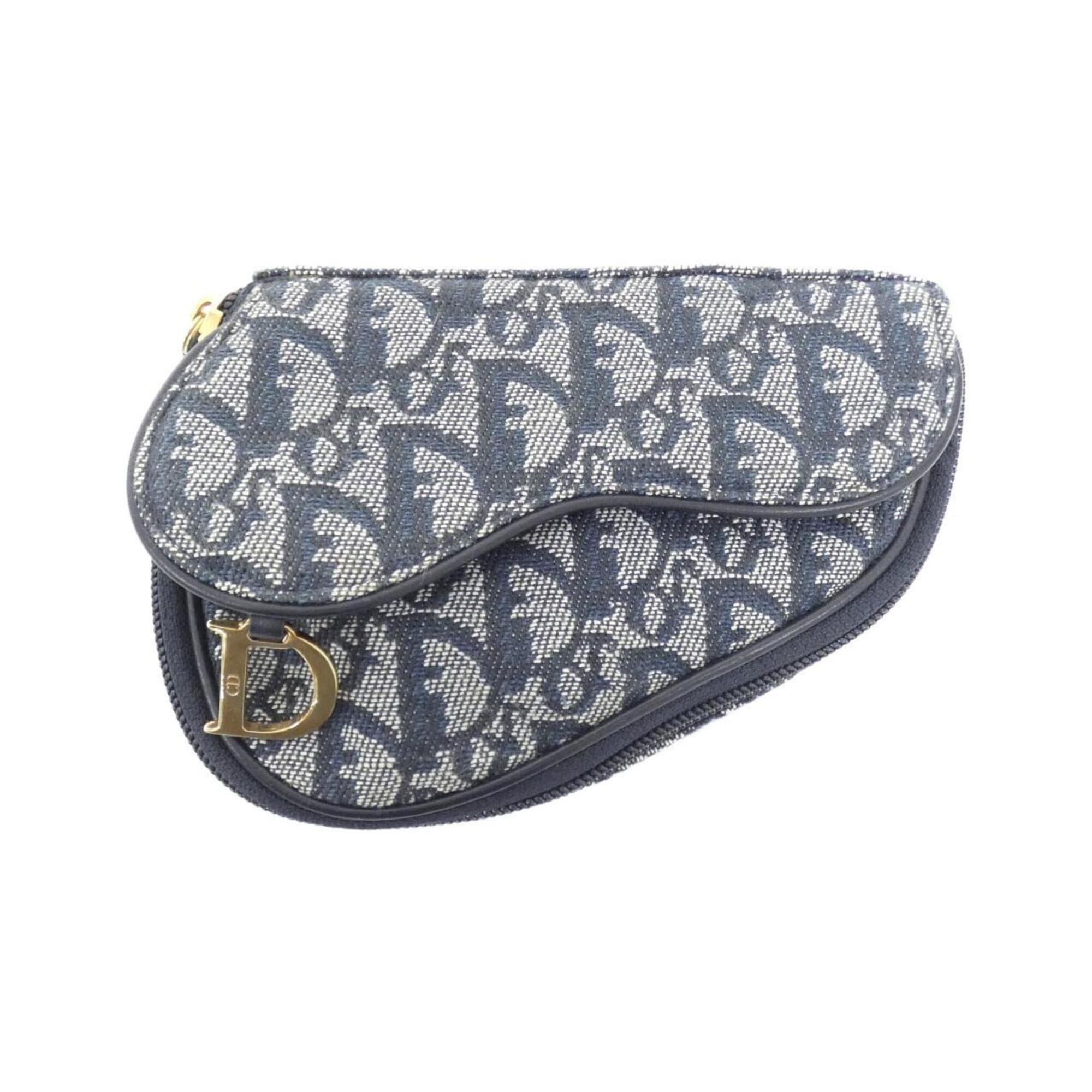 Christian Dior Blue Canvas Handbag Pouch (Pre-Owned)