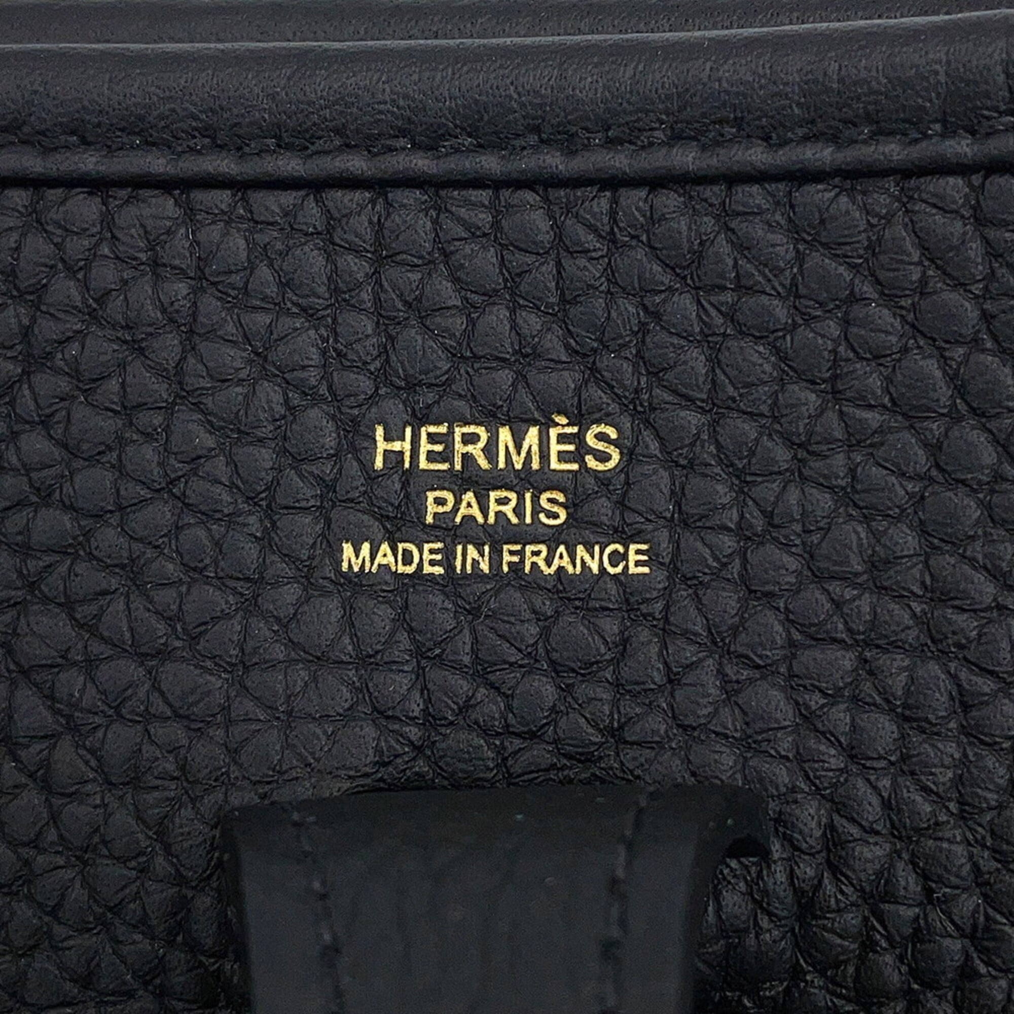 Hermes Black Taurillon Clemence Leather Shoulder Bag (Pre-Owned)
