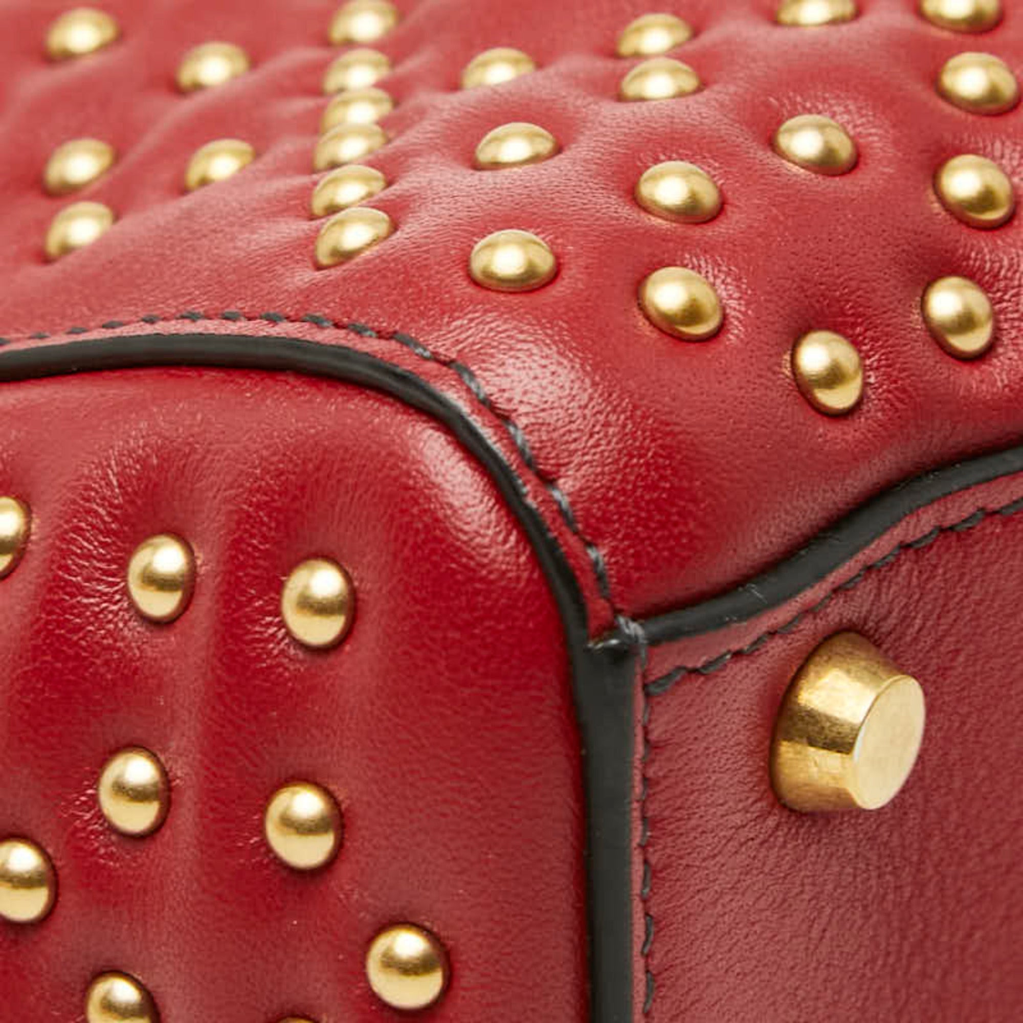 Christian Dior Red Color Leather Handbag Shoulder Bag (Pre-Owned)