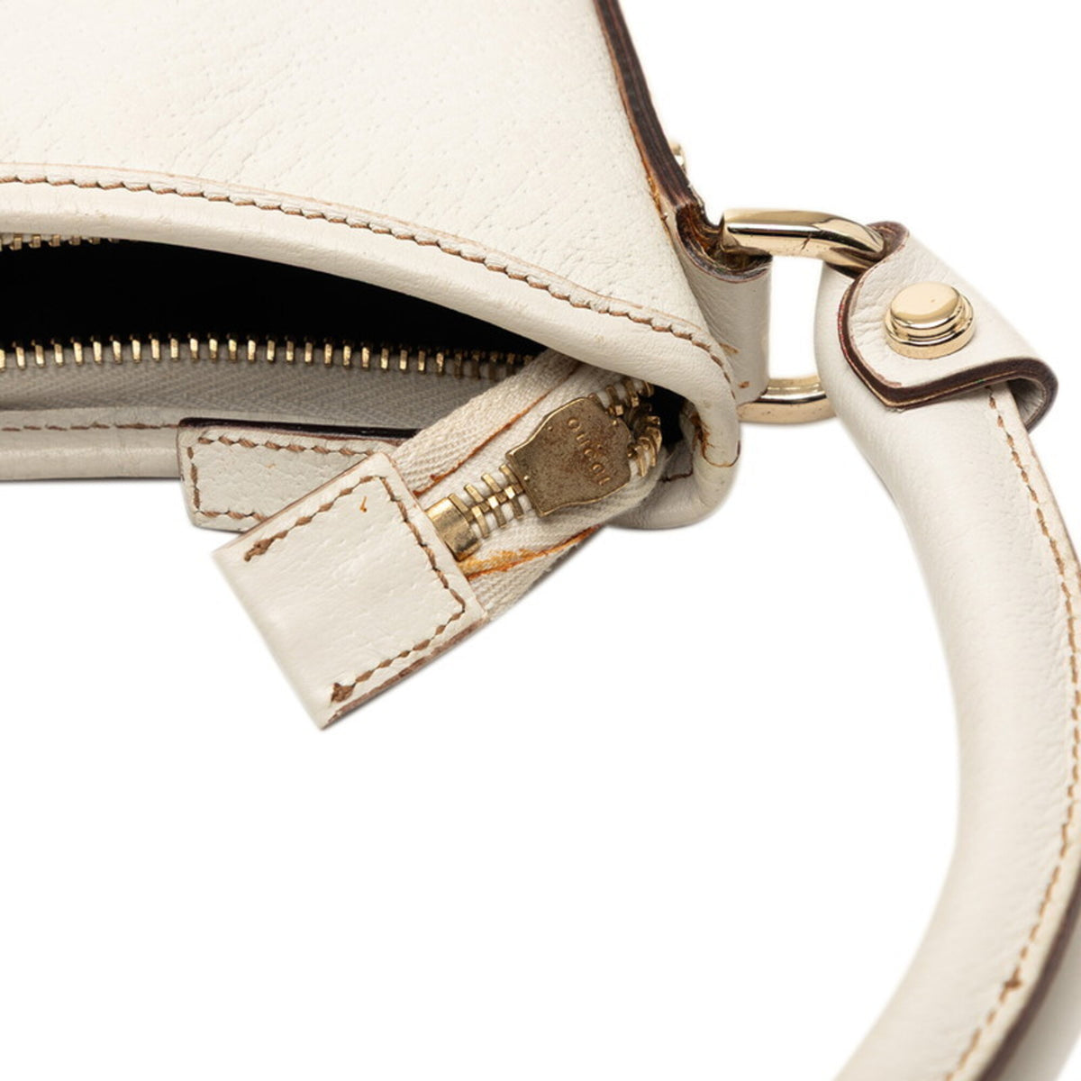 Gucci White Leather Shoulder Bag (Pre-Owned)