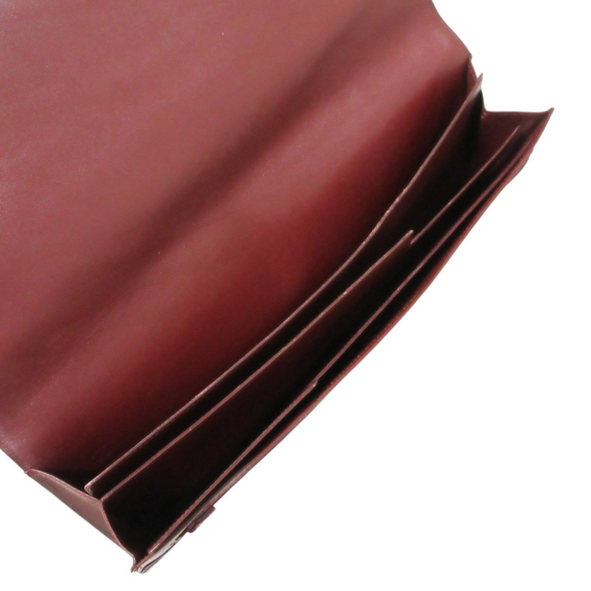 Cartier Bordeaux Leather Clutch Bag (Pre-Owned)